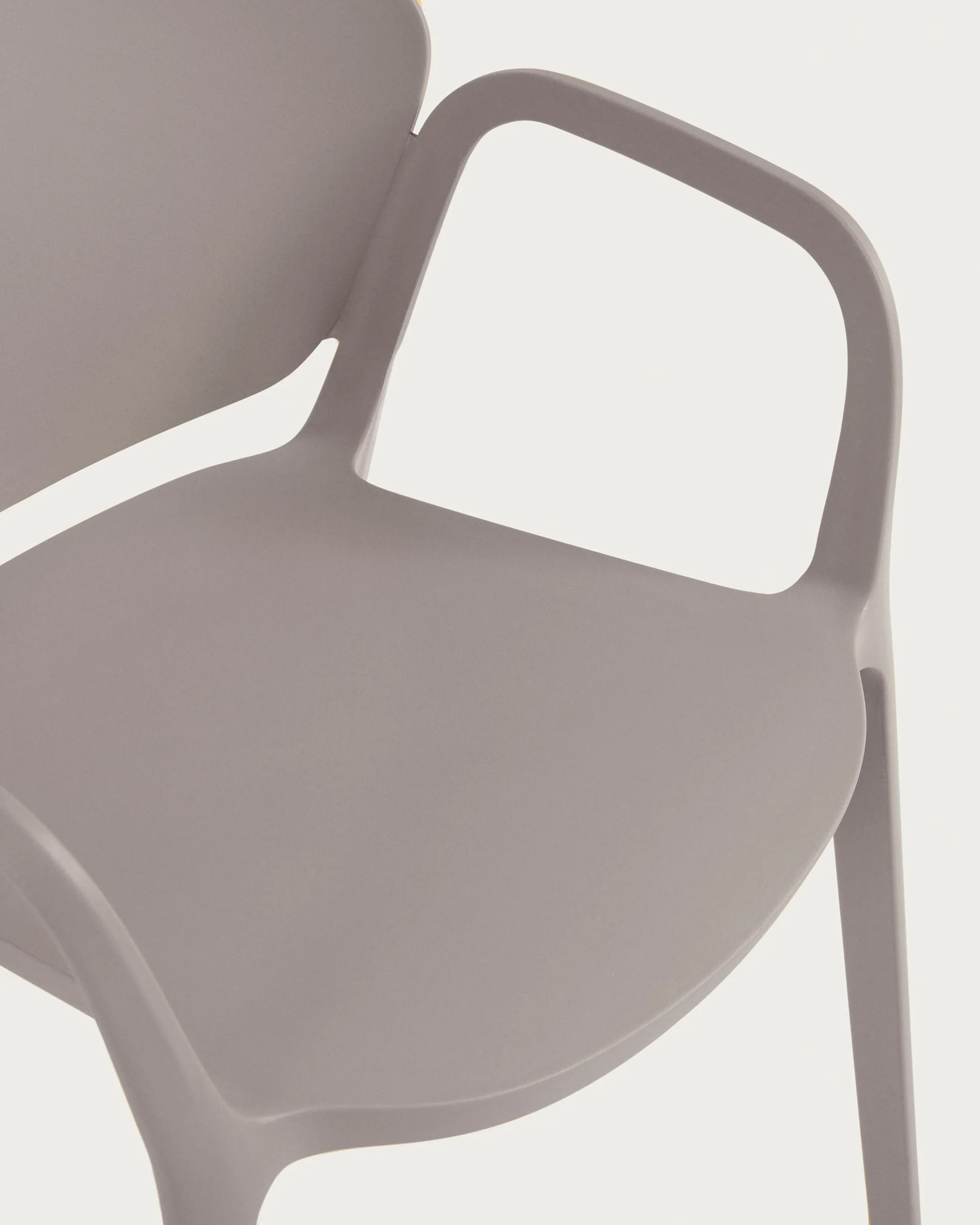 Ania stackable outdoor chair in brown - Image 3