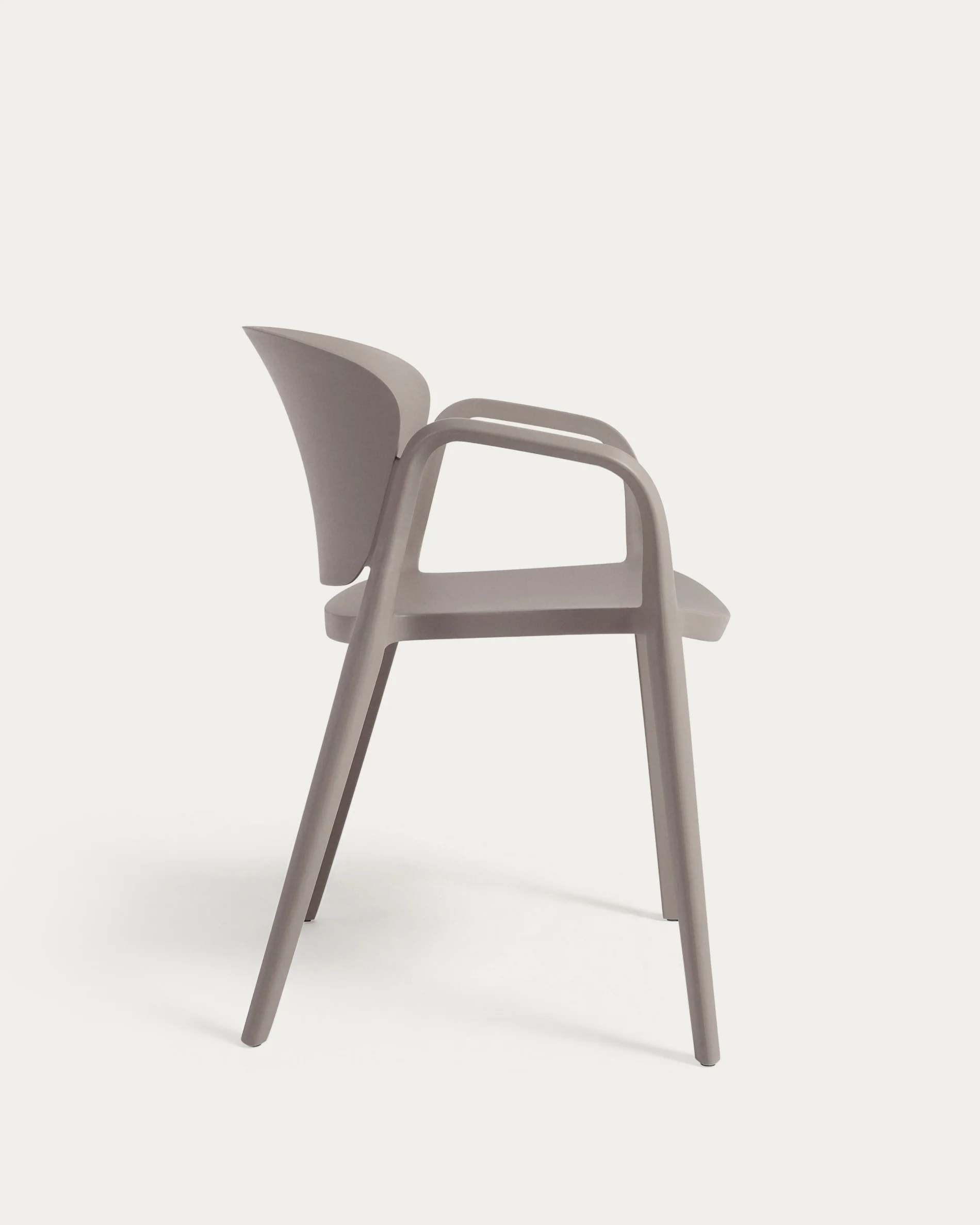 Ania stackable outdoor chair in brown - Image 5