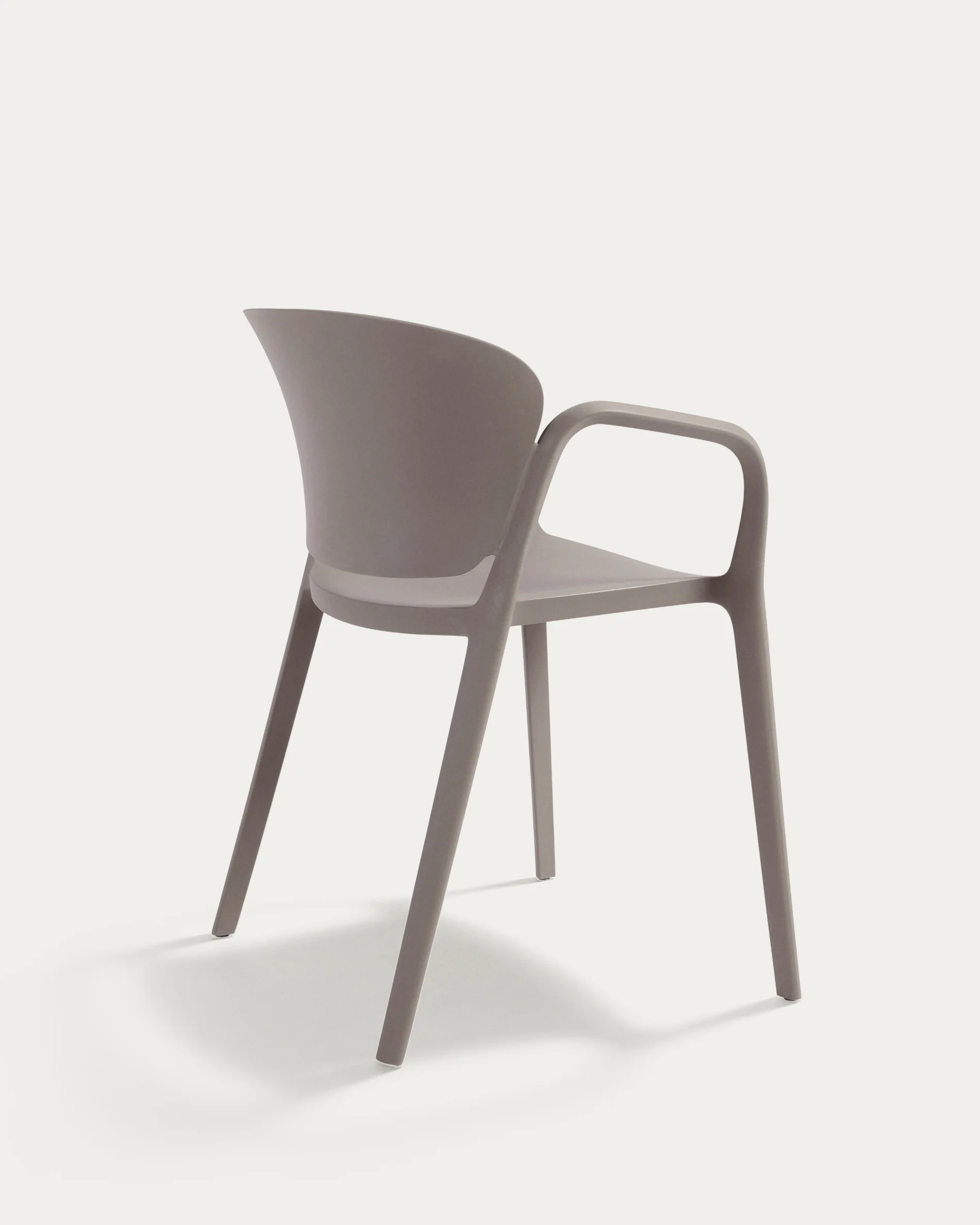 Ania stackable outdoor chair in brown - Image 7
