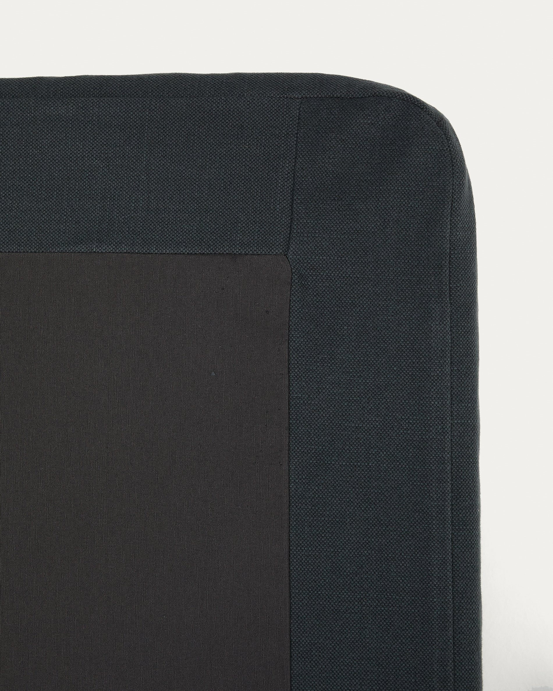 Anthracite grey linen and cotton Jaira base with removable cover for a 160 x 200 cm mattress - Image 3