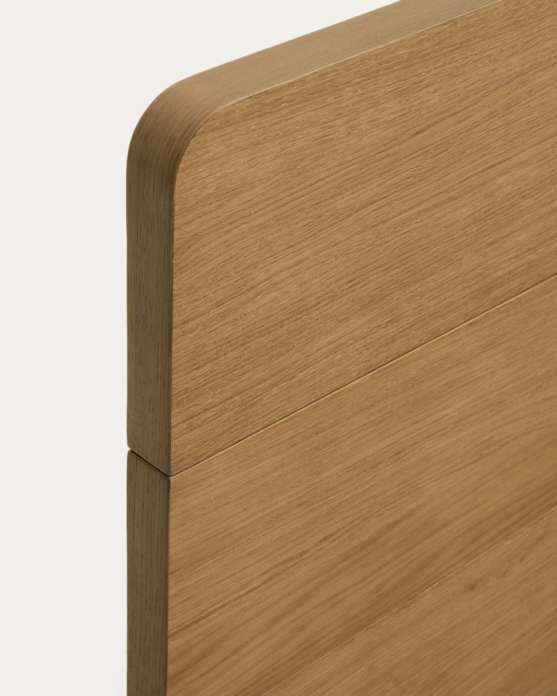 Arelida bed made of oak veneer and solid oak wood with light brown finish for 180 x 200 cm mattress FSC Mix Credit - Image 5