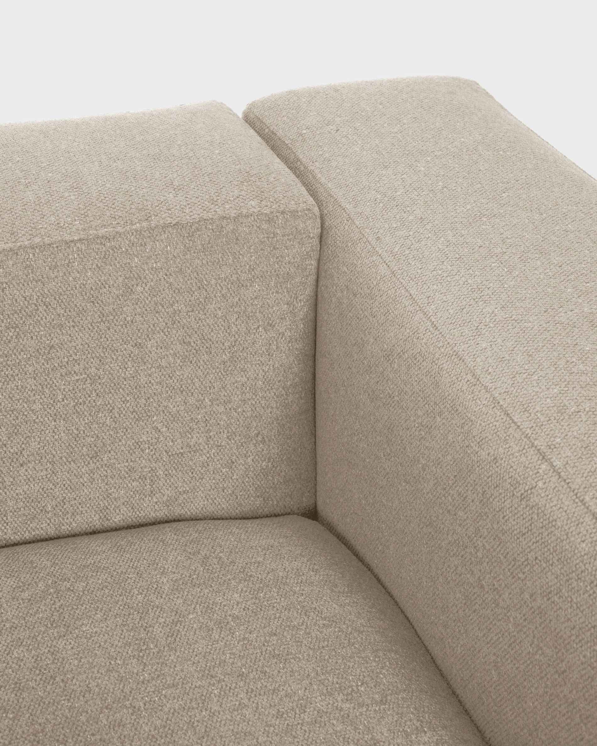 Blok 2-seater sofa beige chenille 210 cm - Image 3