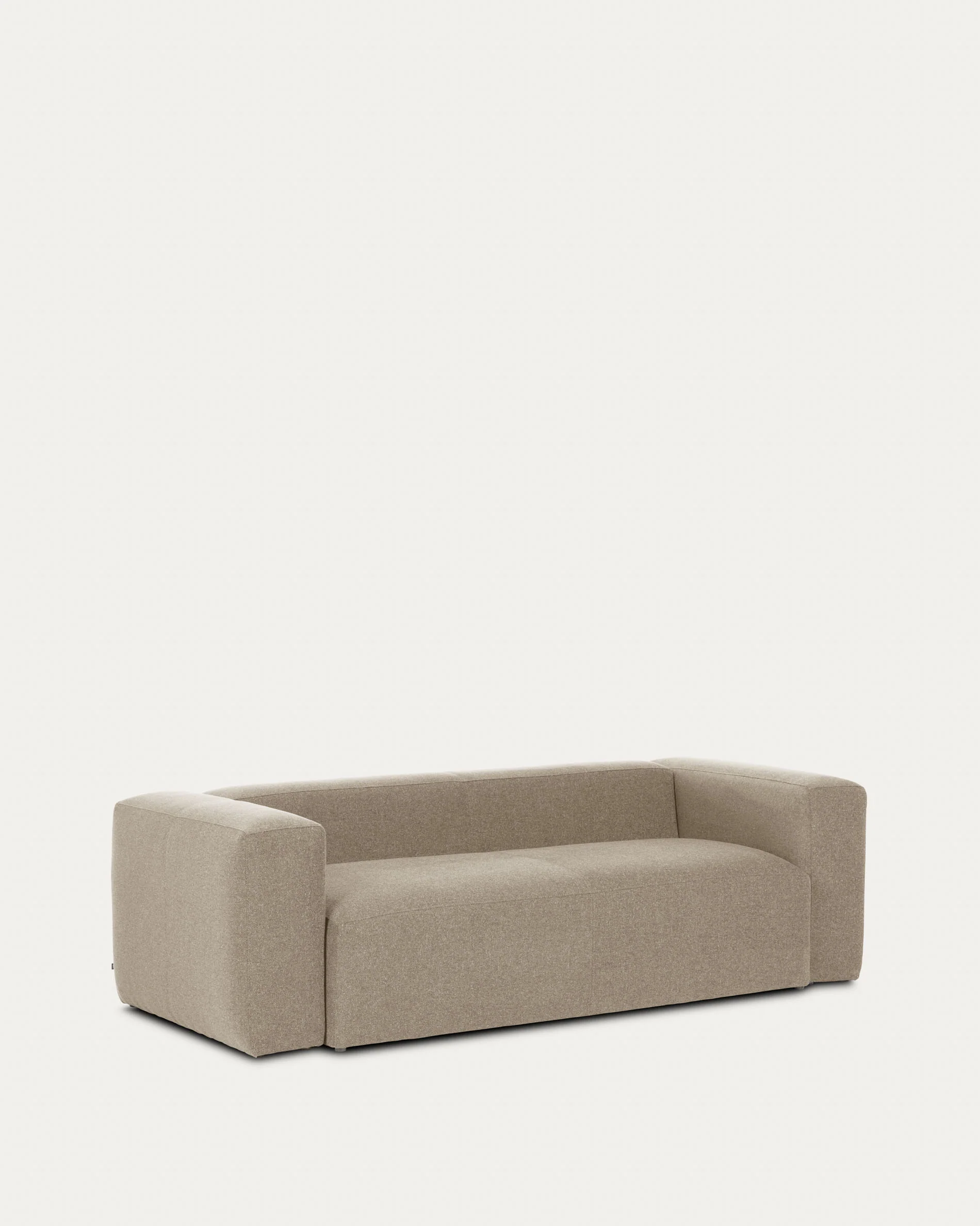 Blok 2-seater sofa beige chenille 210 cm - Image 4