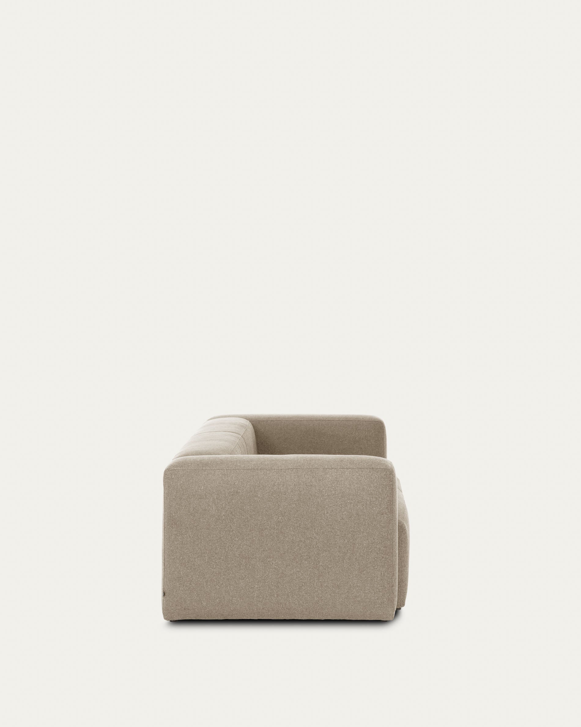 Blok 2-seater sofa beige chenille 210 cm - Image 5