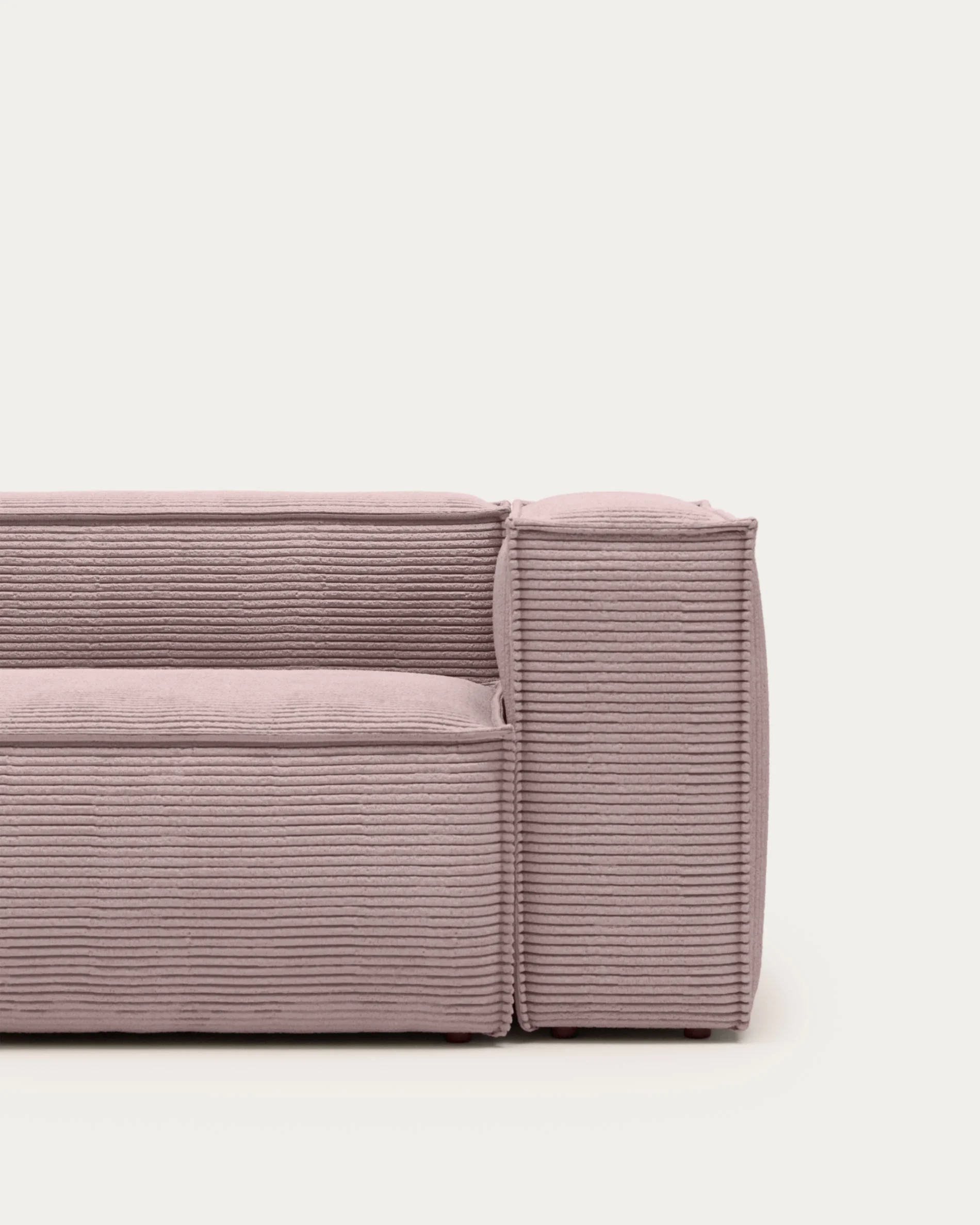 Blok 2-seater sofa in pink thick corduroy 210cm FSC Mix Credit - Image 3