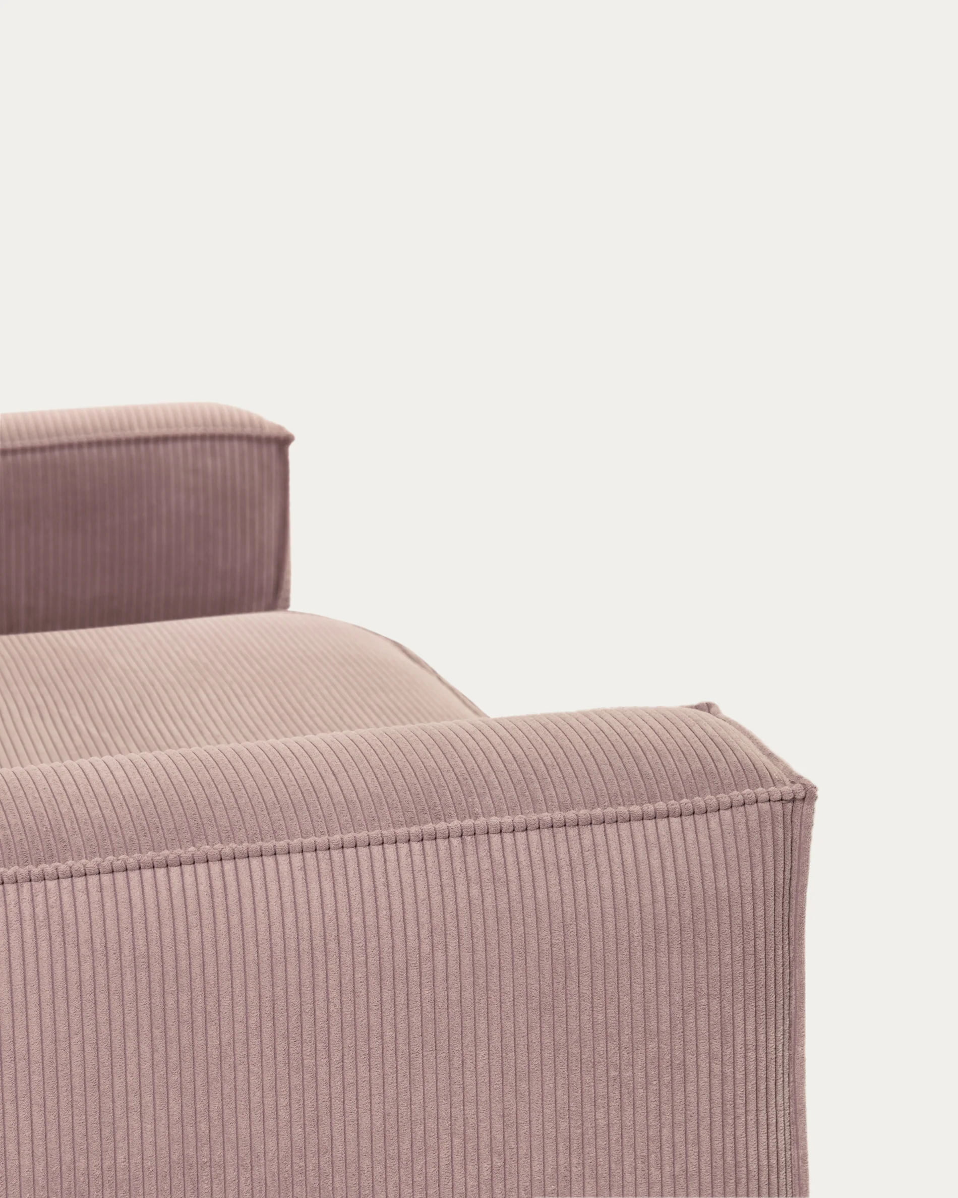 Blok 2-seater sofa in pink thick corduroy 210cm FSC Mix Credit - Image 4