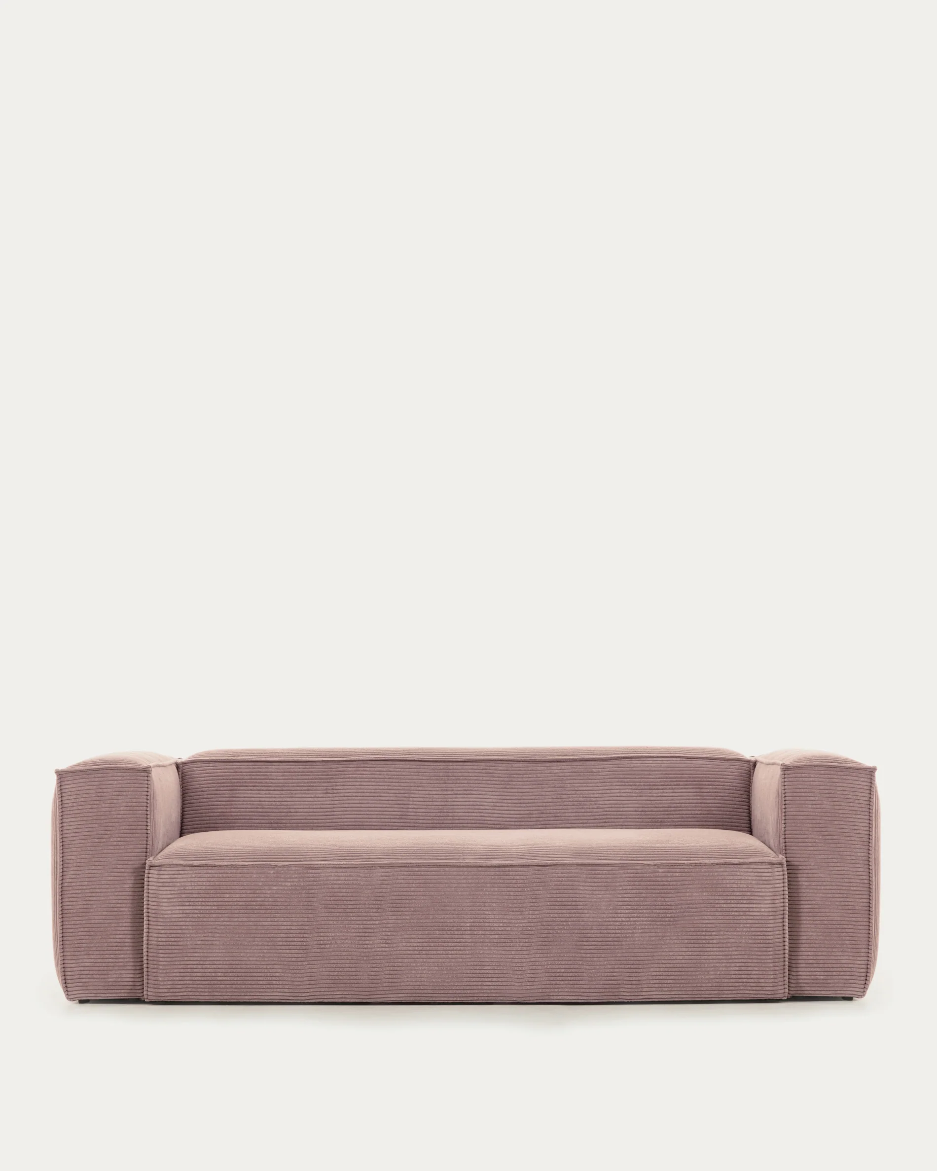Blok 2-seater sofa in pink thick corduroy 210cm FSC Mix Credit - Image 5