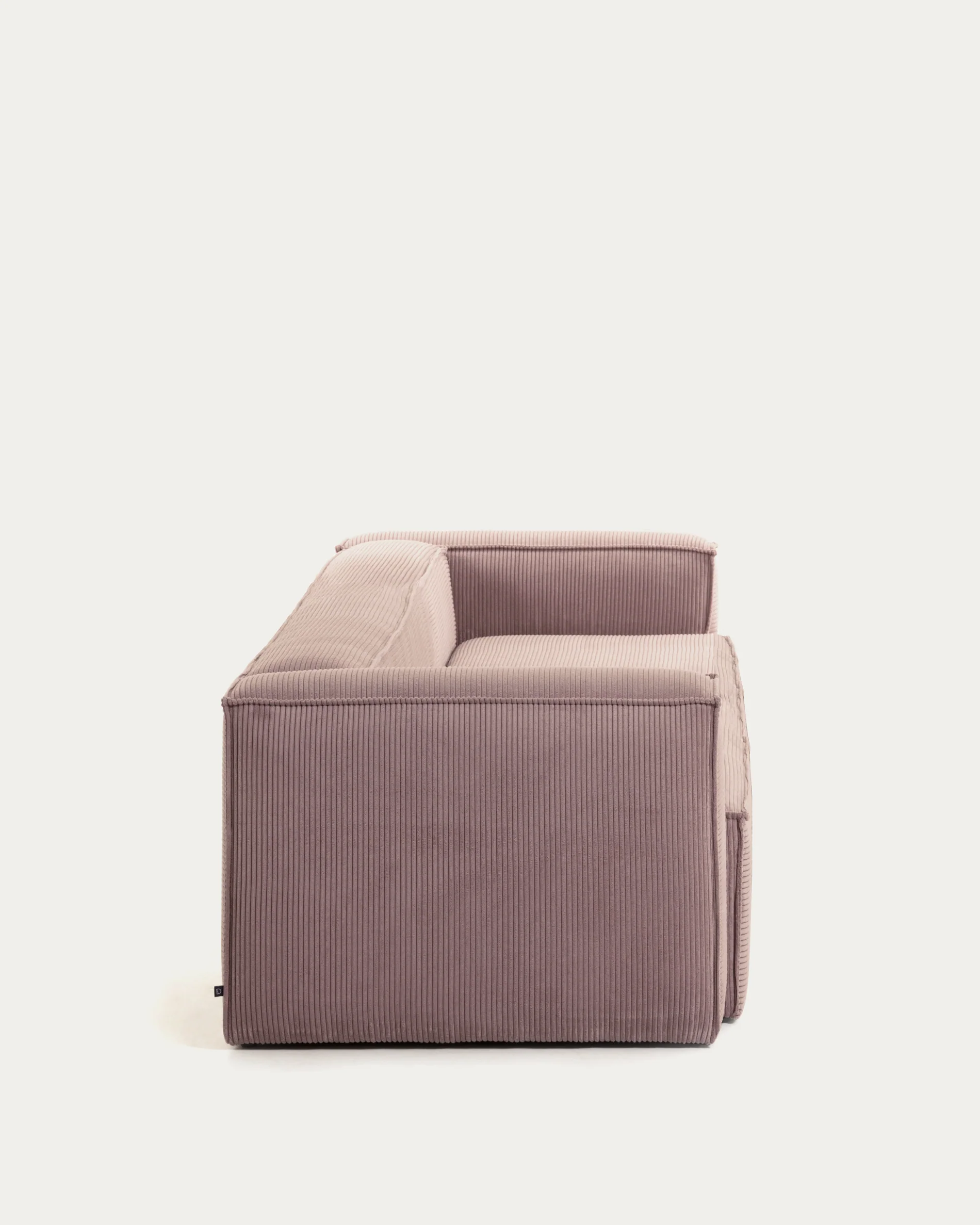 Blok 2-seater sofa in pink thick corduroy 210cm FSC Mix Credit - Image 7
