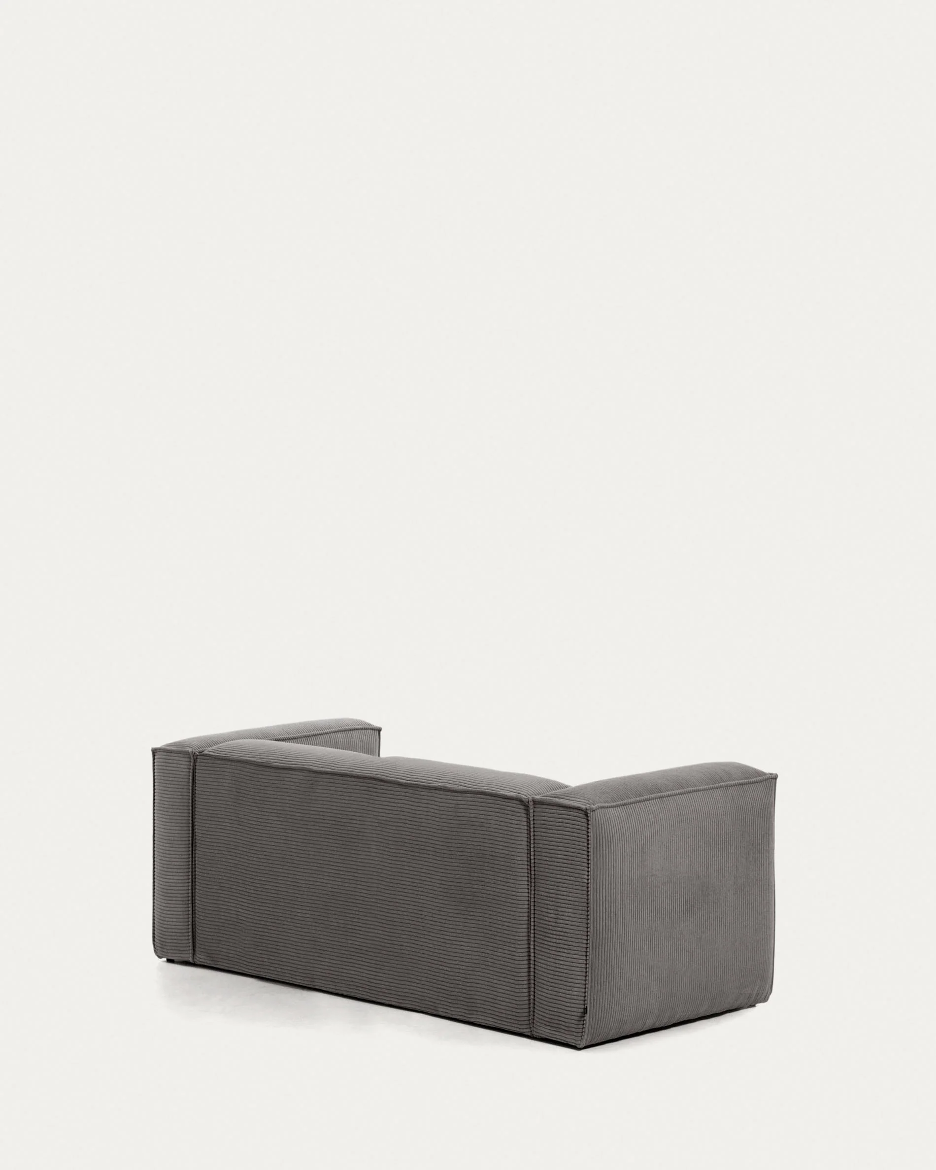Blok 2 seater sofa thick grey corduroy 210 cm - Image 3