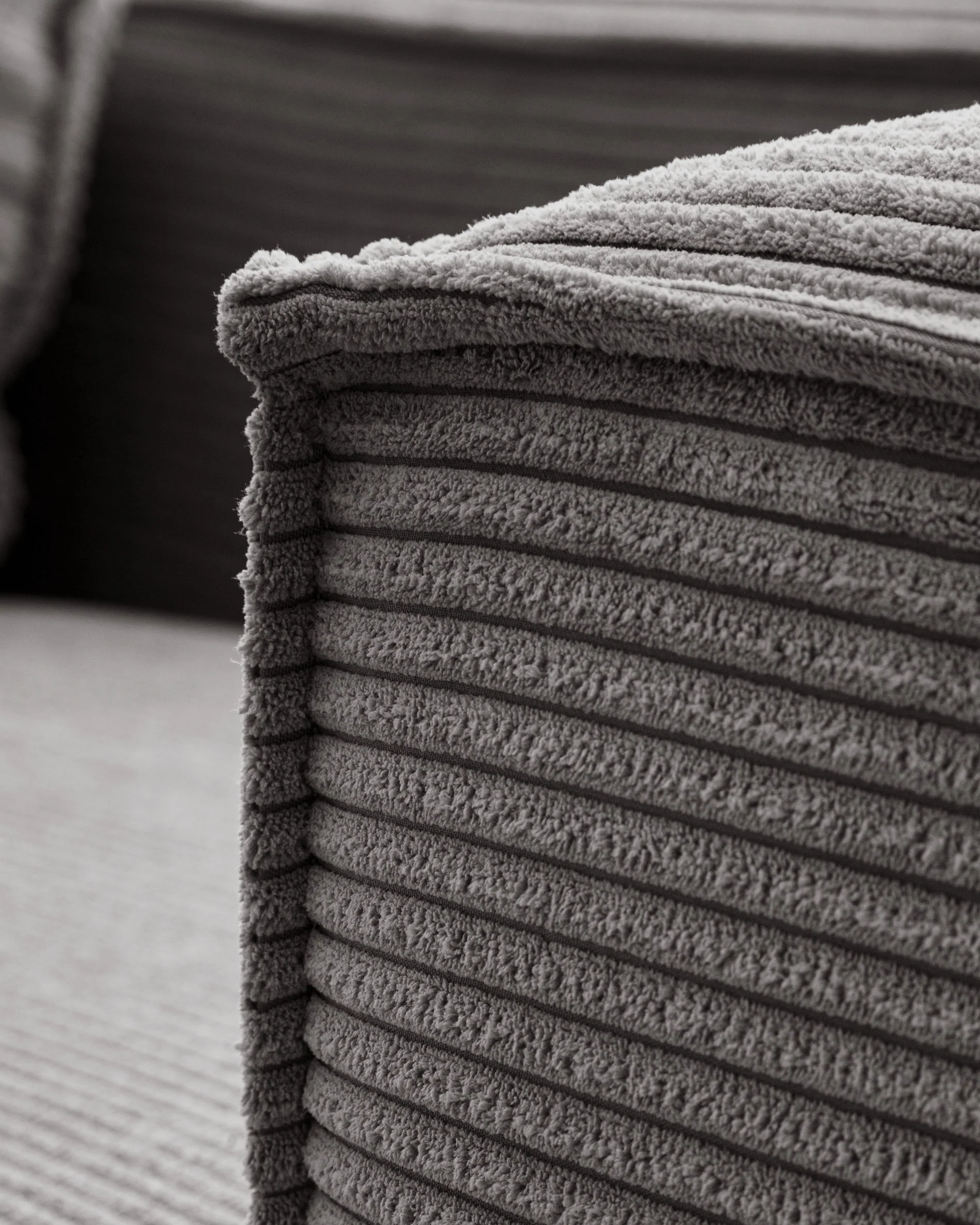 Blok 2 seater sofa thick grey corduroy 210 cm - Image 6