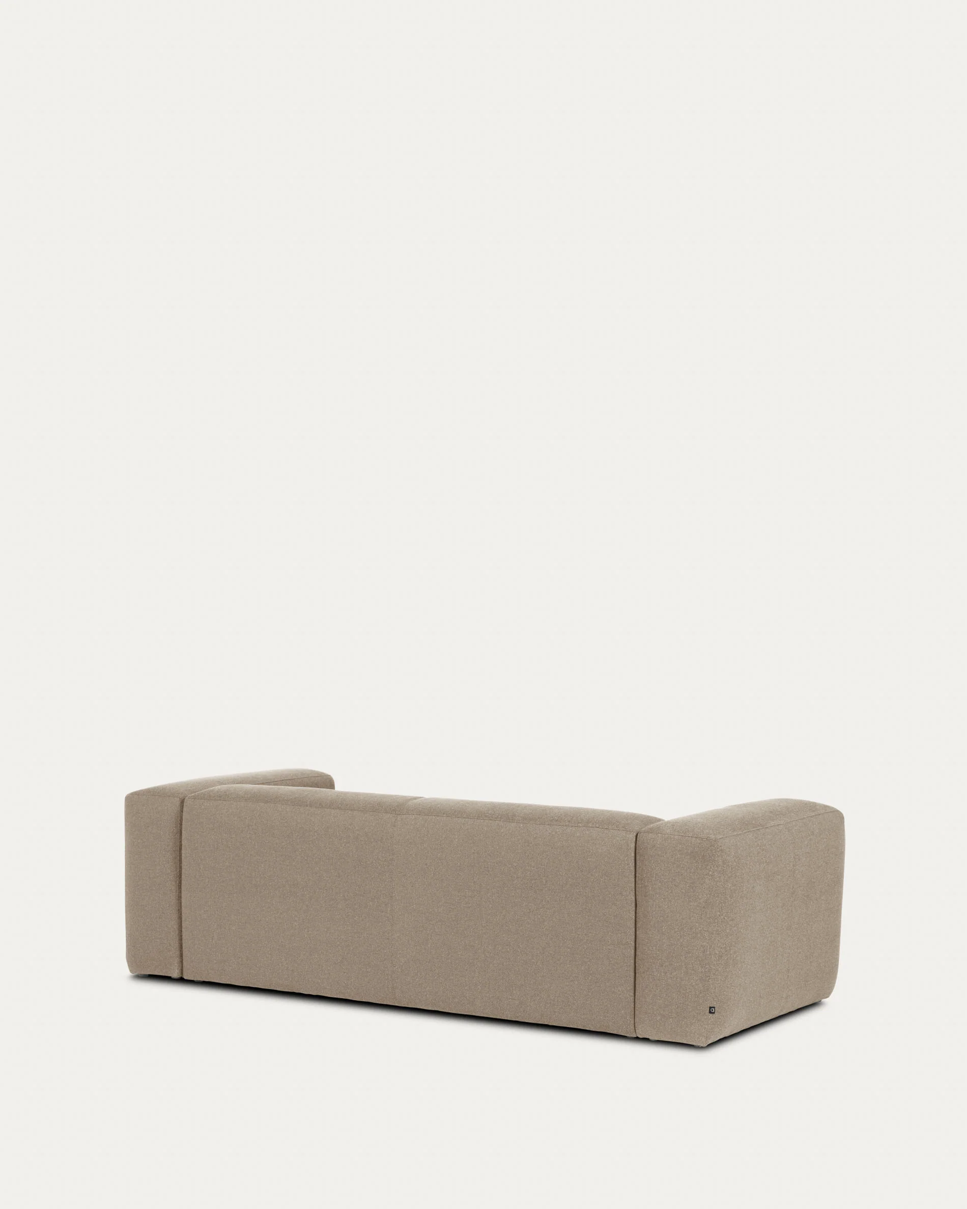Blok 2 seater sofa with right chaise longue beige chenille 240 cm - Image 5
