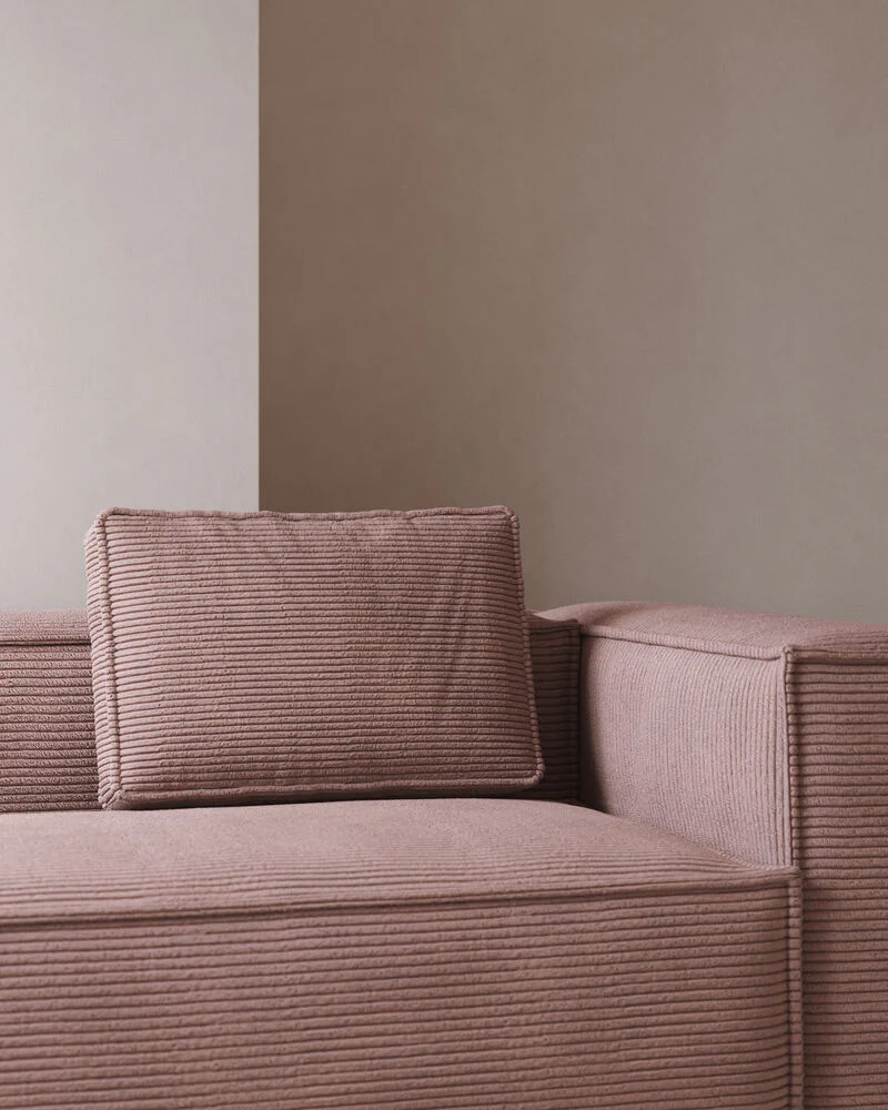 Blok cushion thick pink corduroy 40 x 60 cm - Image 3