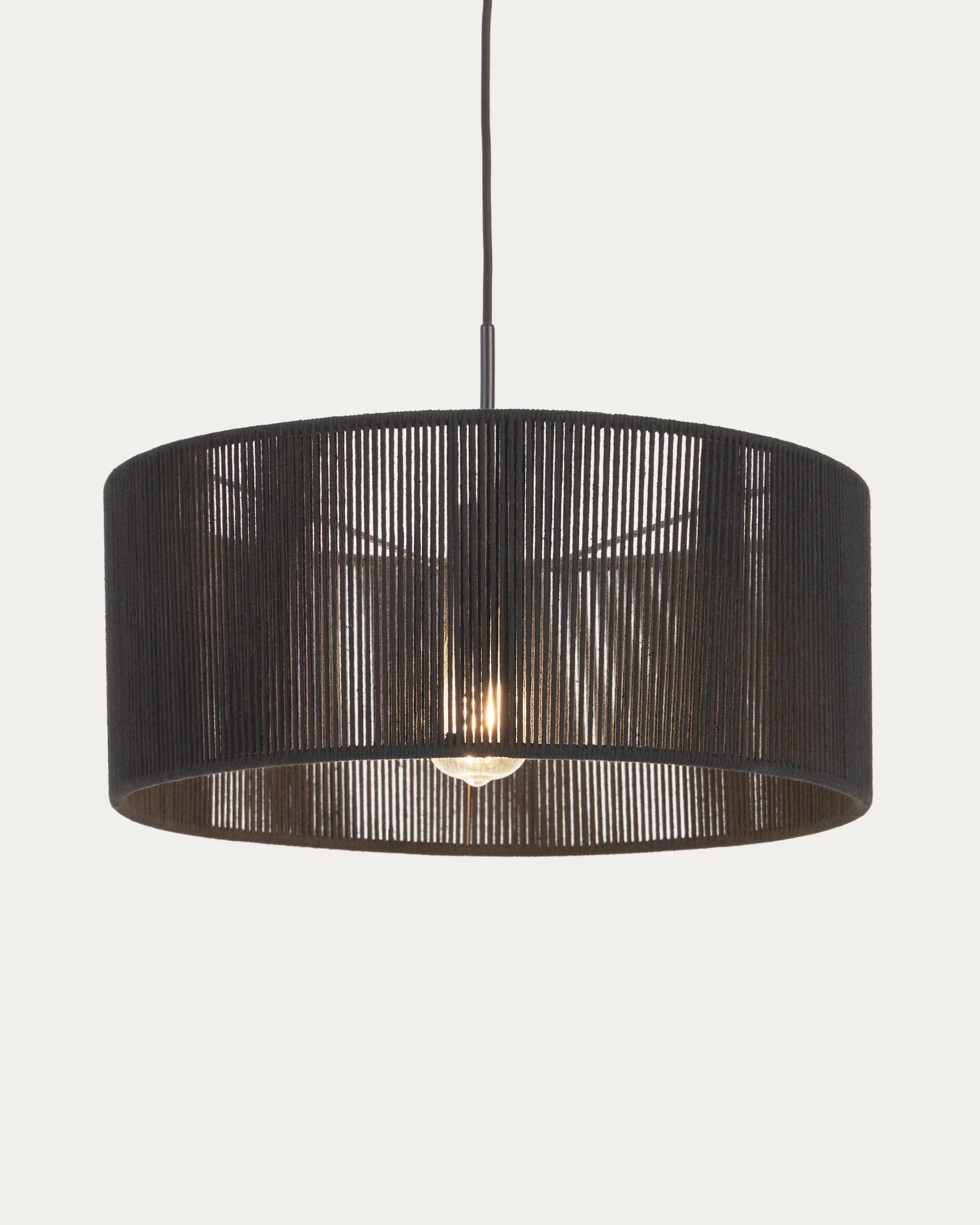 Cantia cotton ceiling light shade with black finish Ø 47 cm - Image 3