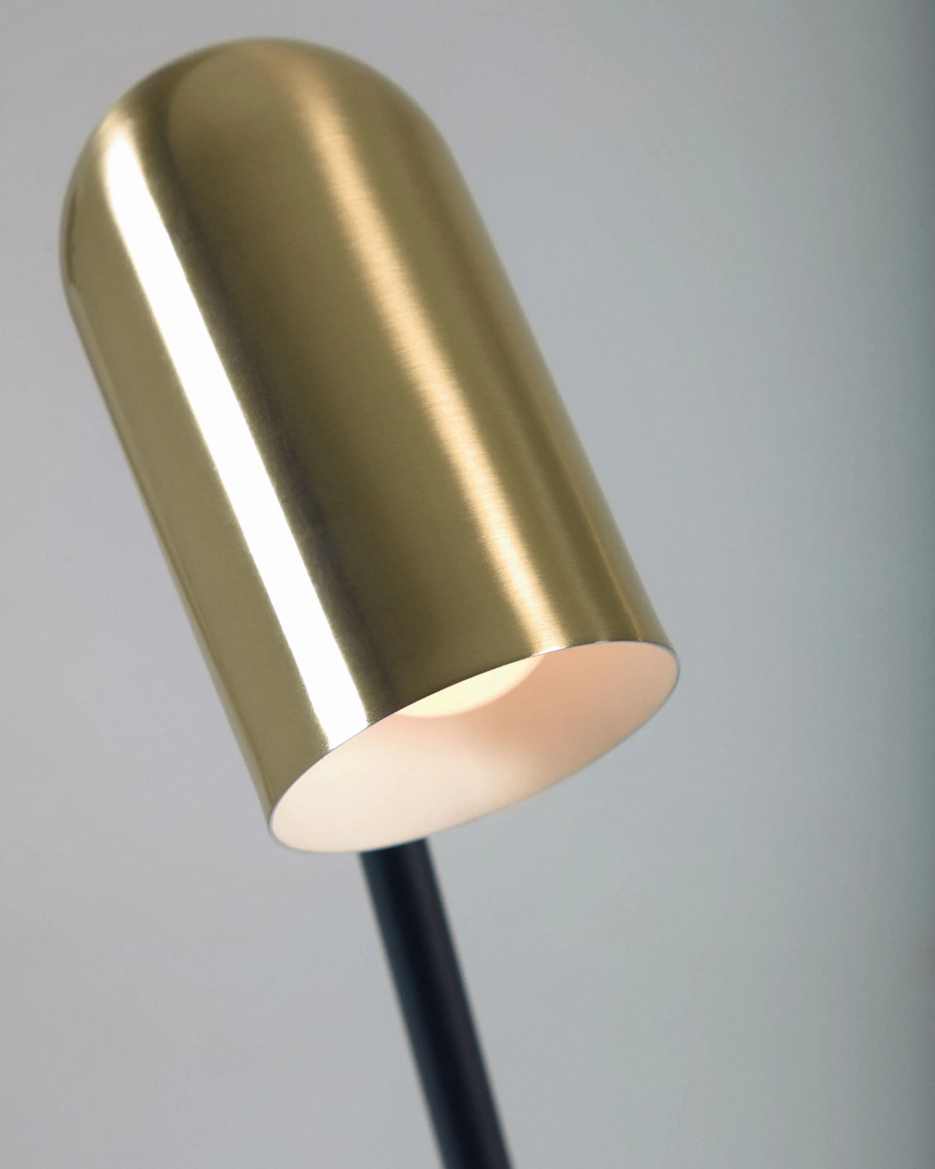 Clemence floor lamp in black metal with gold finish lampshades - Image 5