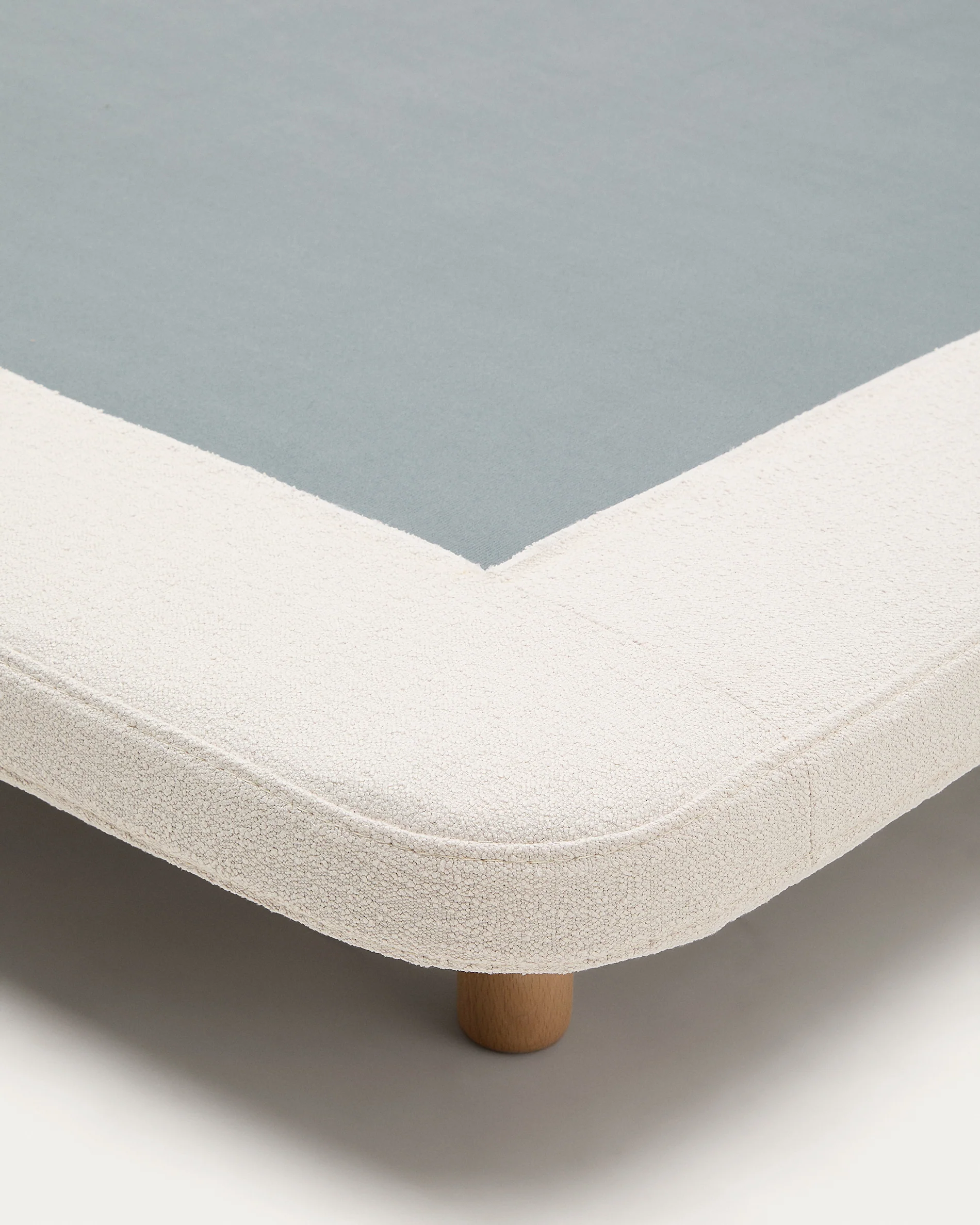 Cover for Odum bed in beige micro bouclé for a 160 x 200 cm mattress - Image 3