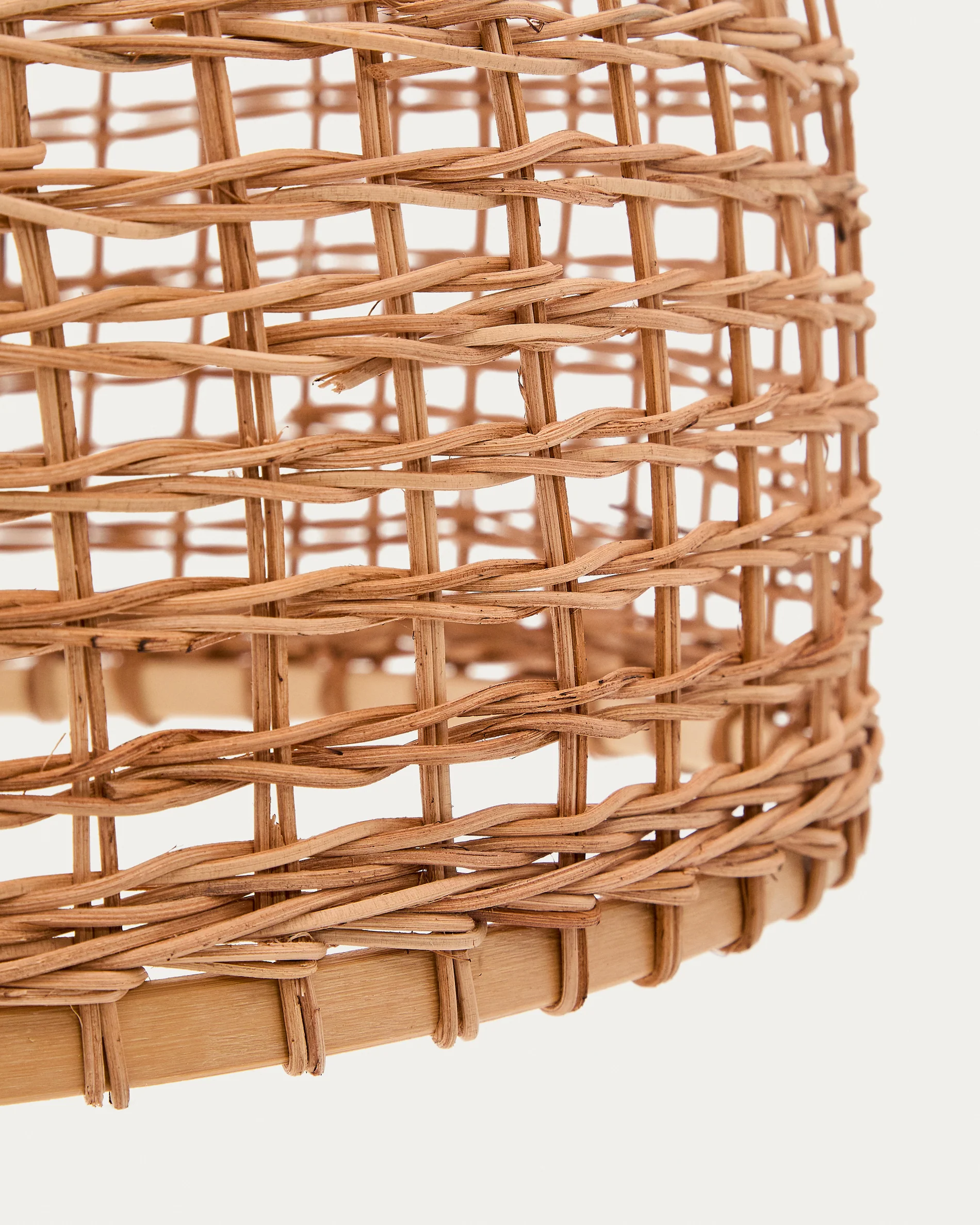 Dakira ceiling lamp shade in rattan with natural finish Ø52cm - Image 5