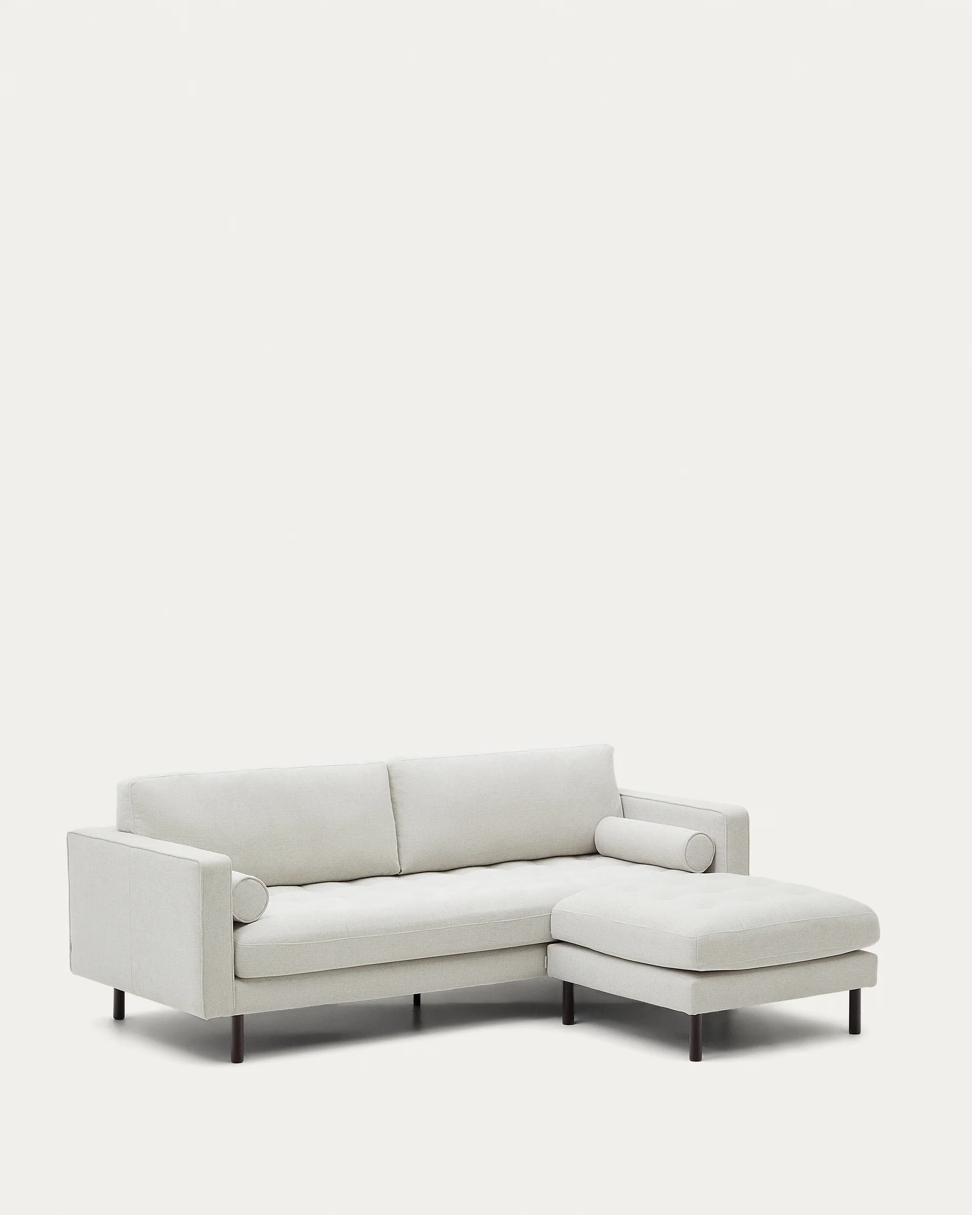 Debra 3-seater sofa with pearl chenille footrest and wenge finished legs, 222 cm FSC Mix Credit - Image 5