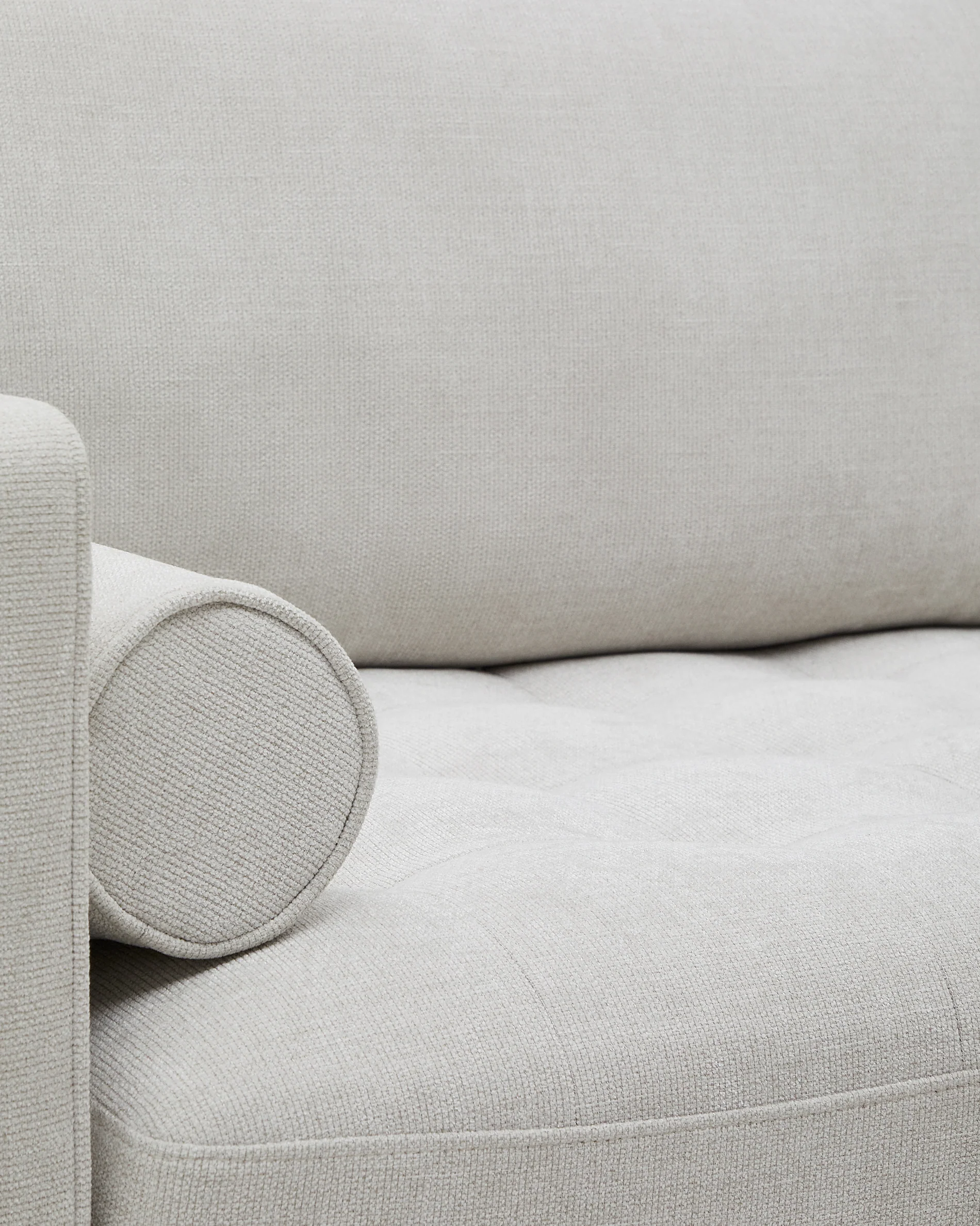 Debra 3-seater sofa with pearl chenille footrest and wenge finished legs, 222 cm FSC Mix Credit - Image 6