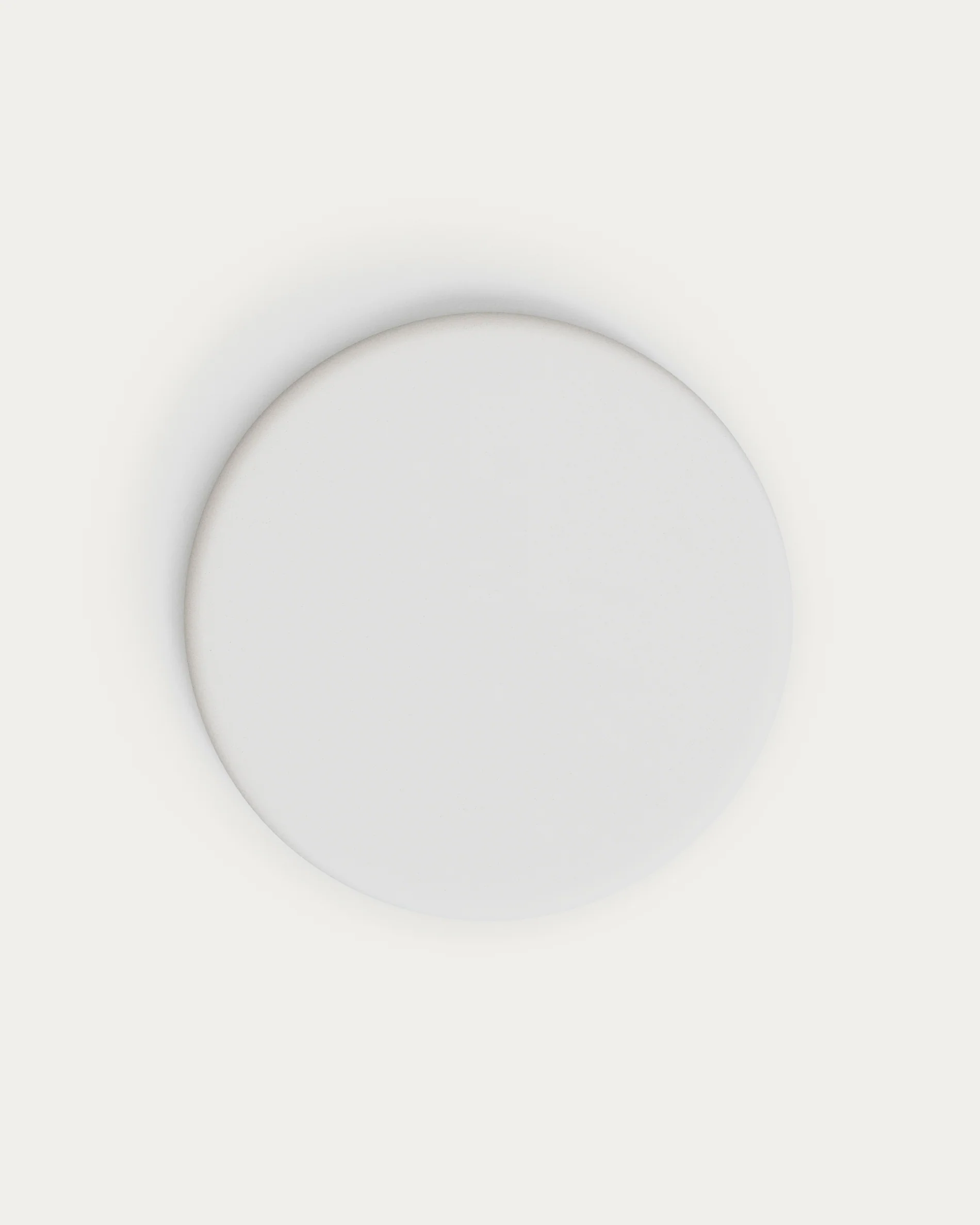 Dina outdoor round table with white cement top Ø70cm and white steel base 48x48x72cm - Image 2