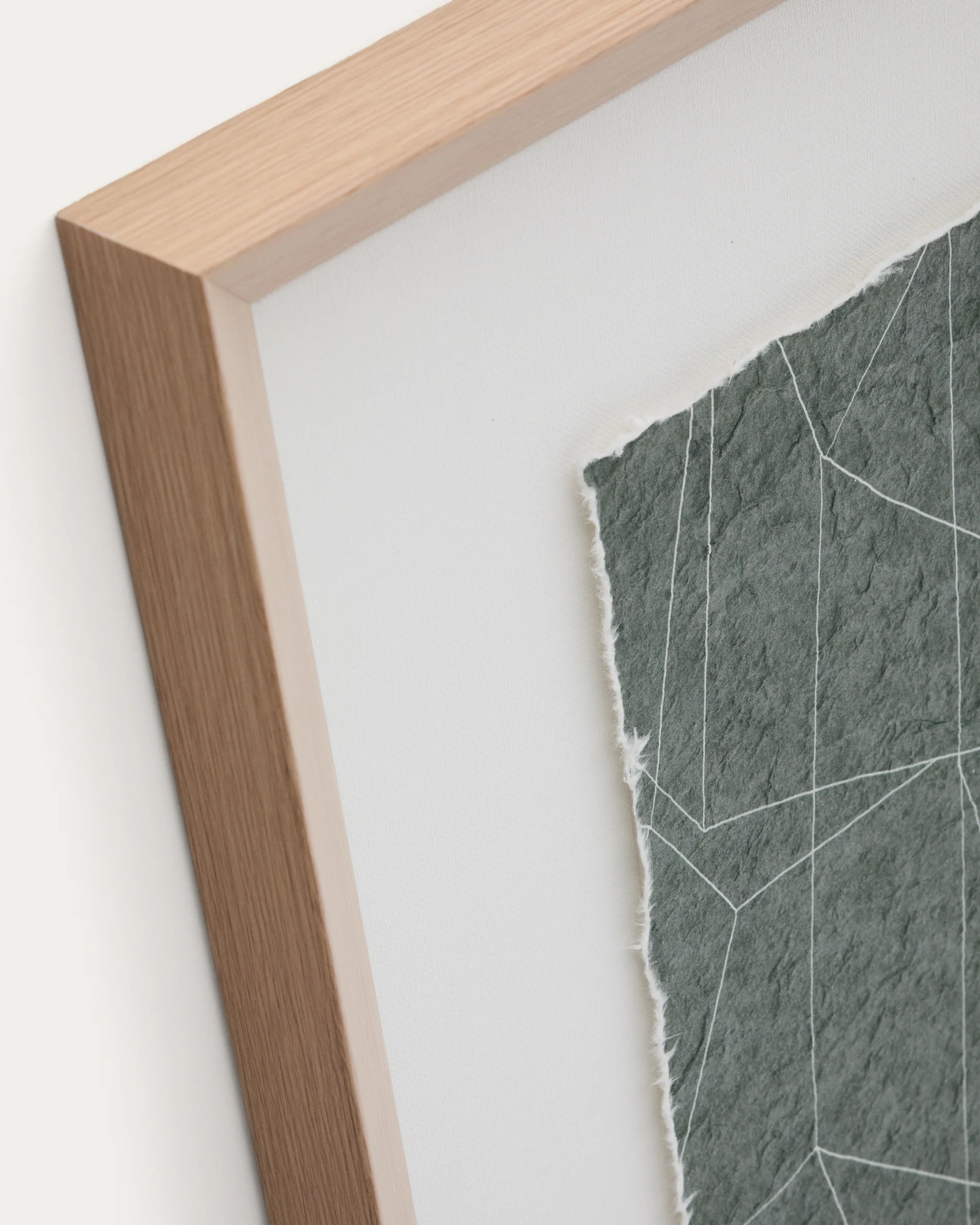 Durkan abstract picture on green recycled paper 100 x 70cm - Image 3