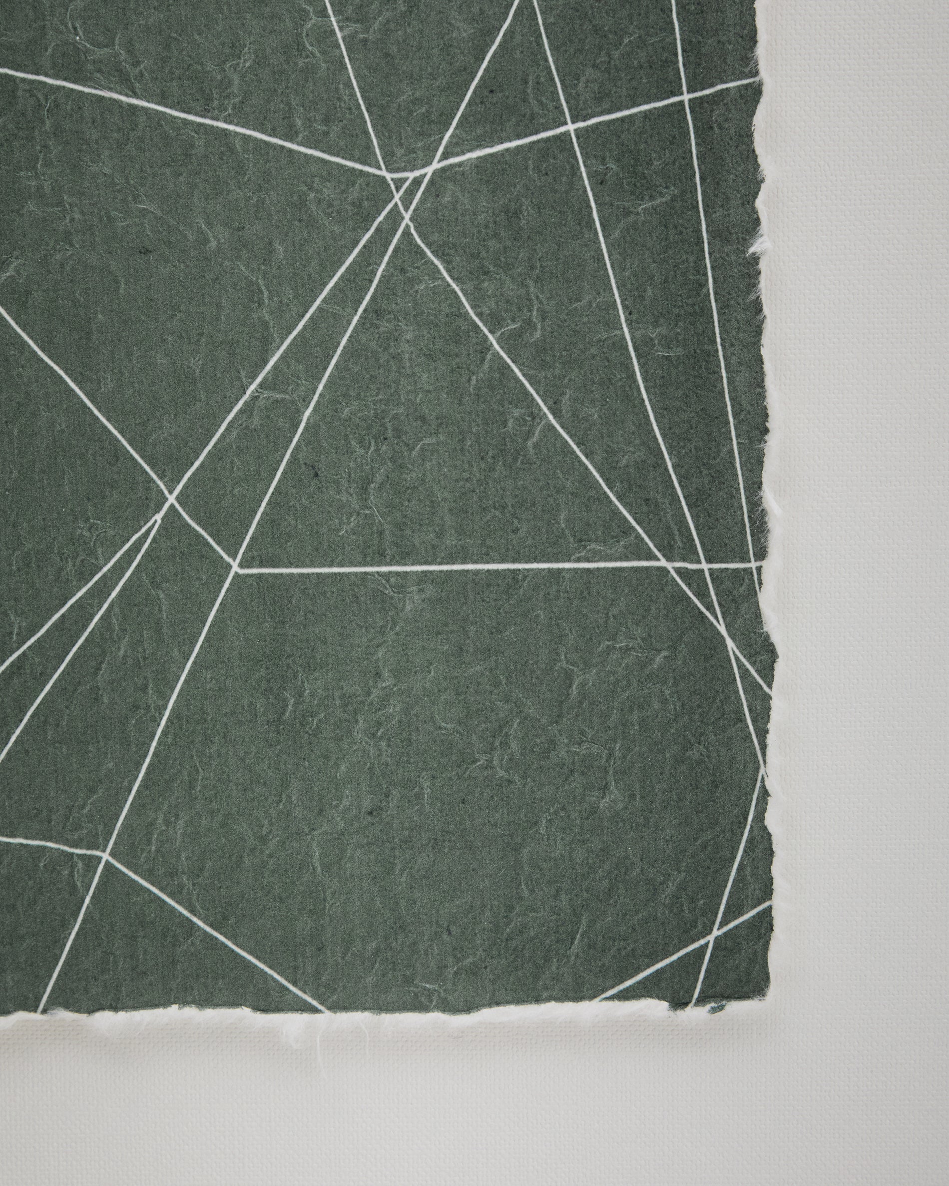 Durkan abstract picture on green recycled paper 100 x 70cm - Image 5