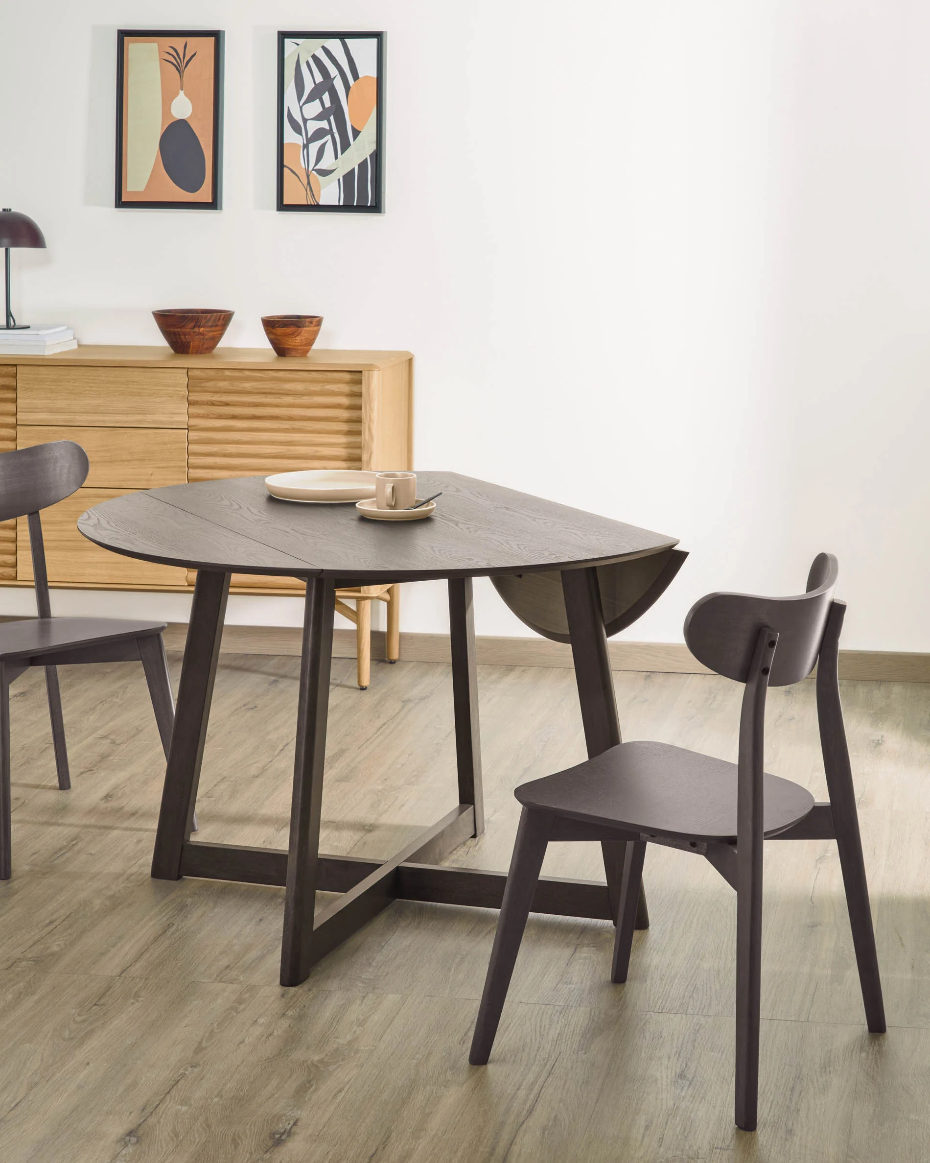 Extendable Maryse 70 (120) x 75 cm table in an ash finish - Image 2