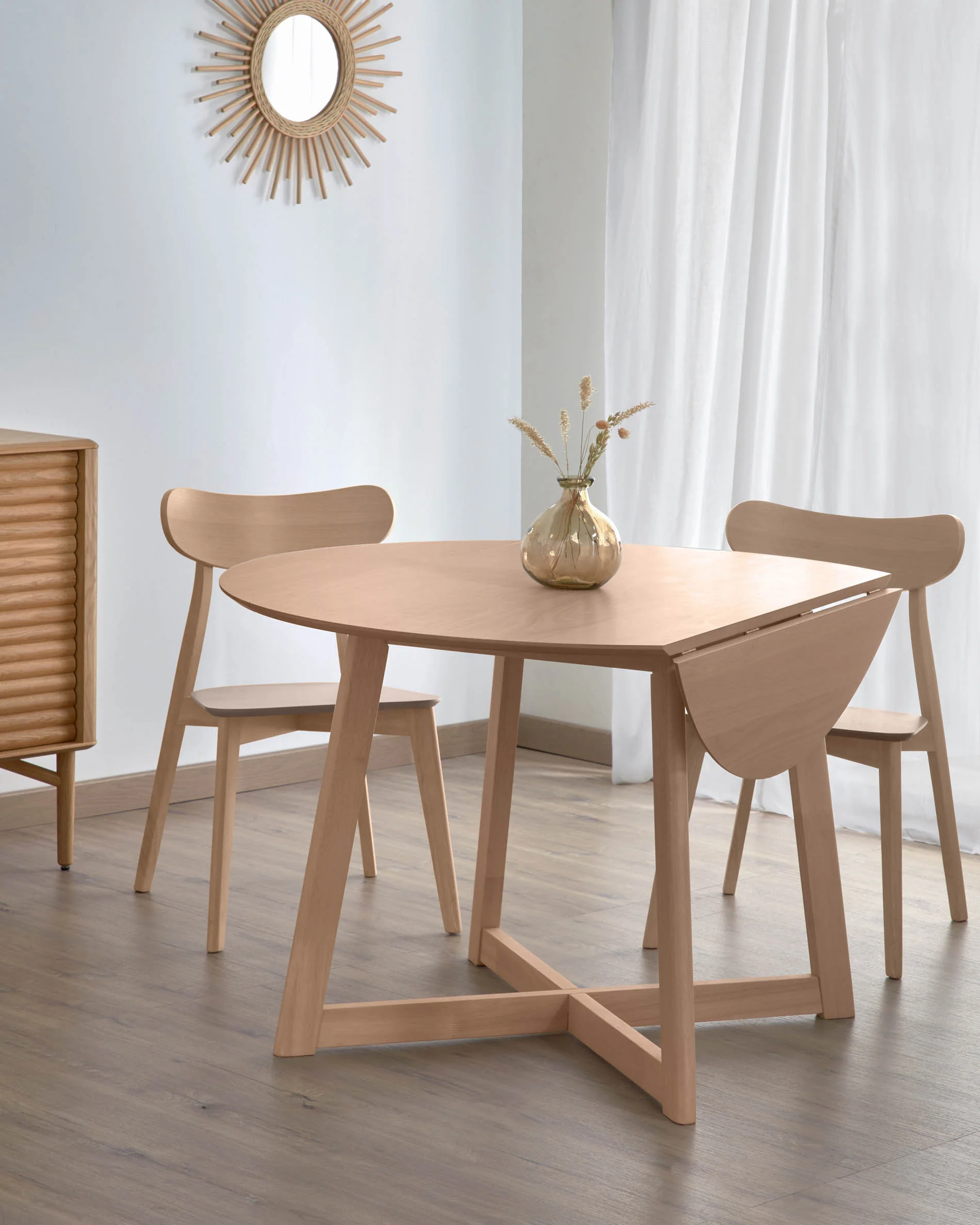 Extendable Maryse 70 (120) x 75 cm table in an oak finish - Image 2