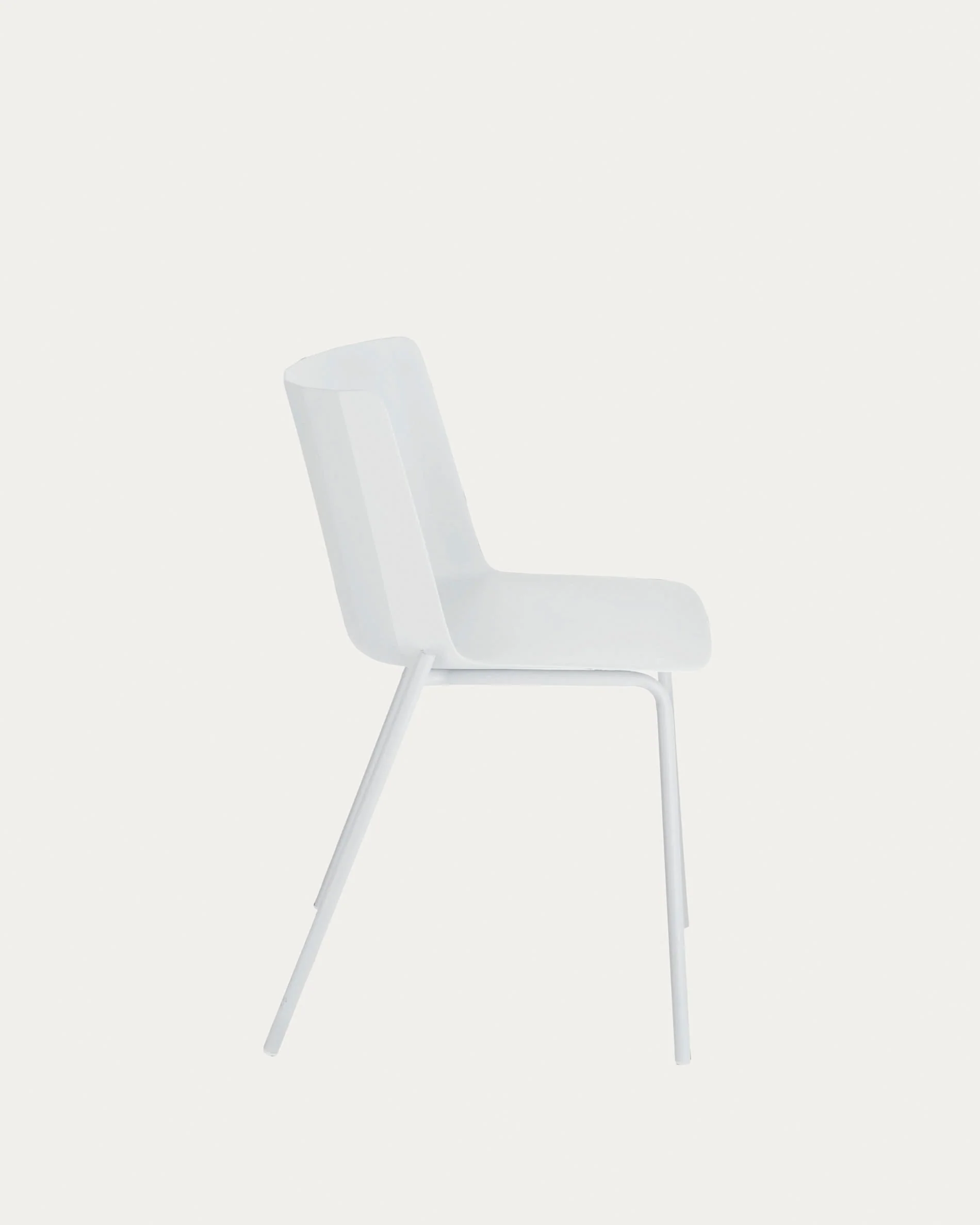 Hannia white chair with white steel legs - Image 6