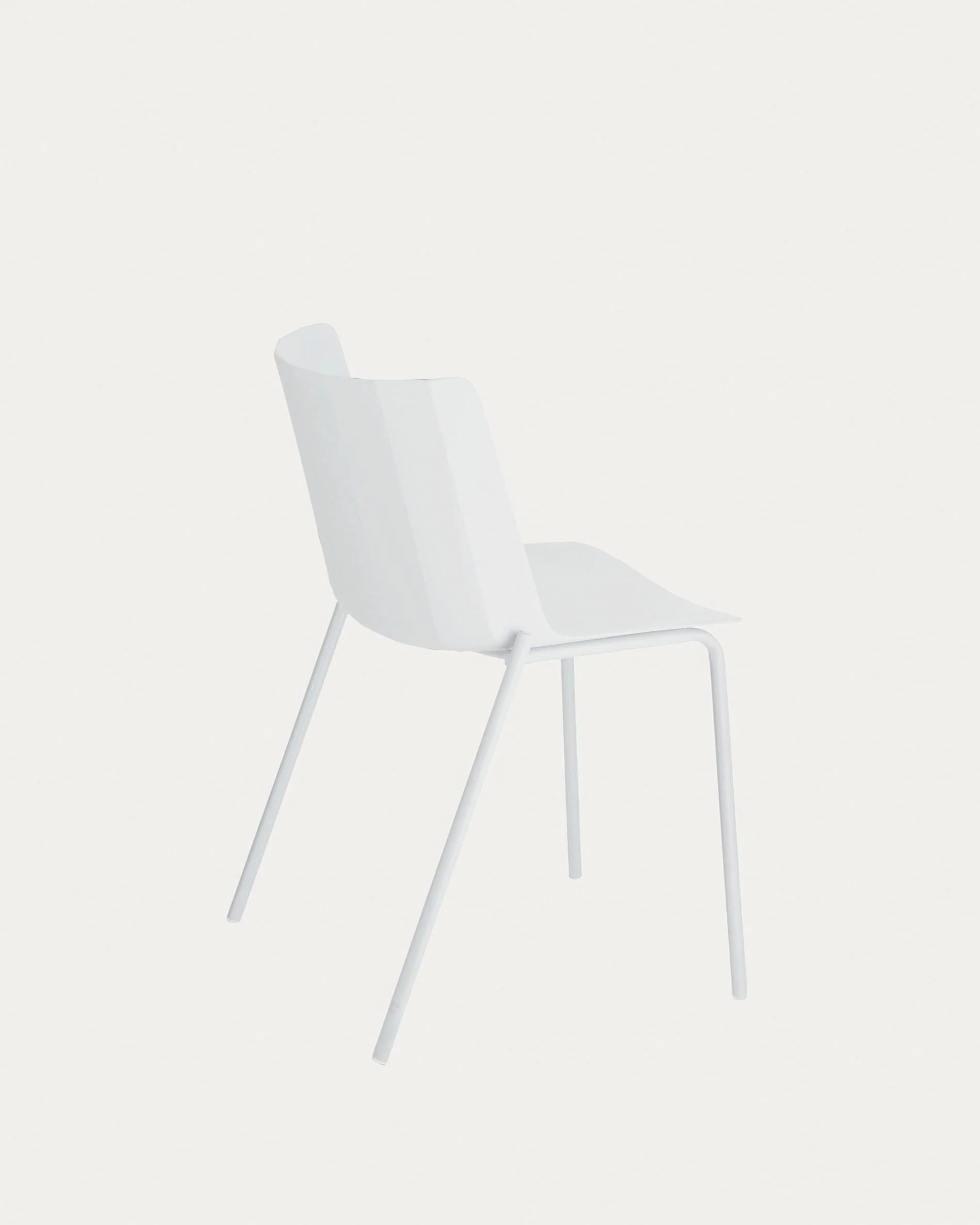 Hannia white chair with white steel legs - Image 8