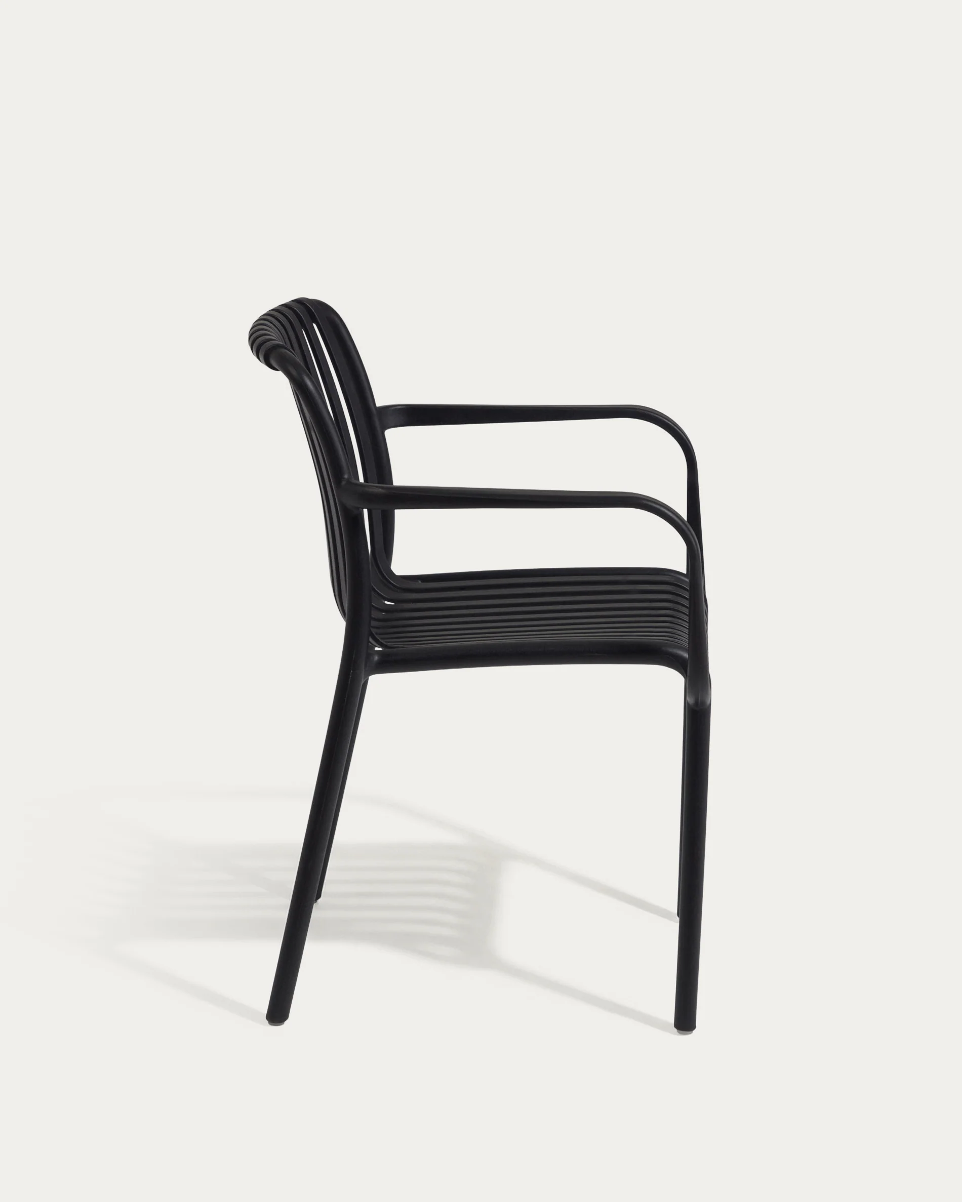 Isabellini stackable outdoor chair in black - Image 6