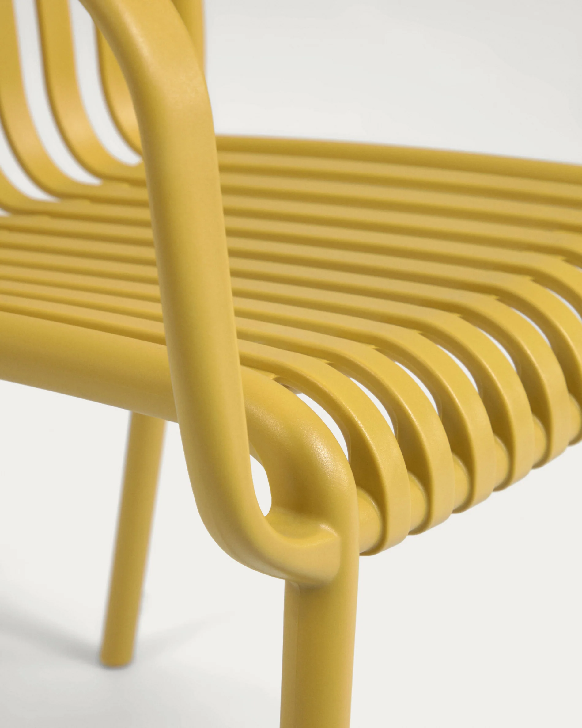 Isabellini stackable outdoor chair in yellow - Image 3
