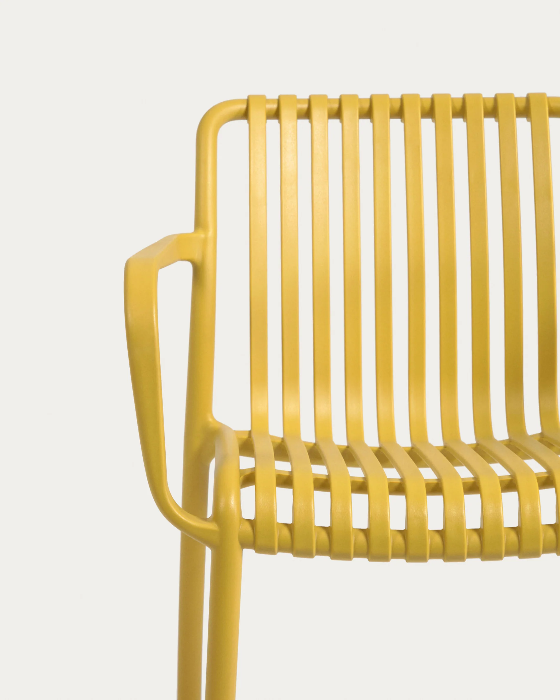 Isabellini stackable outdoor chair in yellow - Image 5
