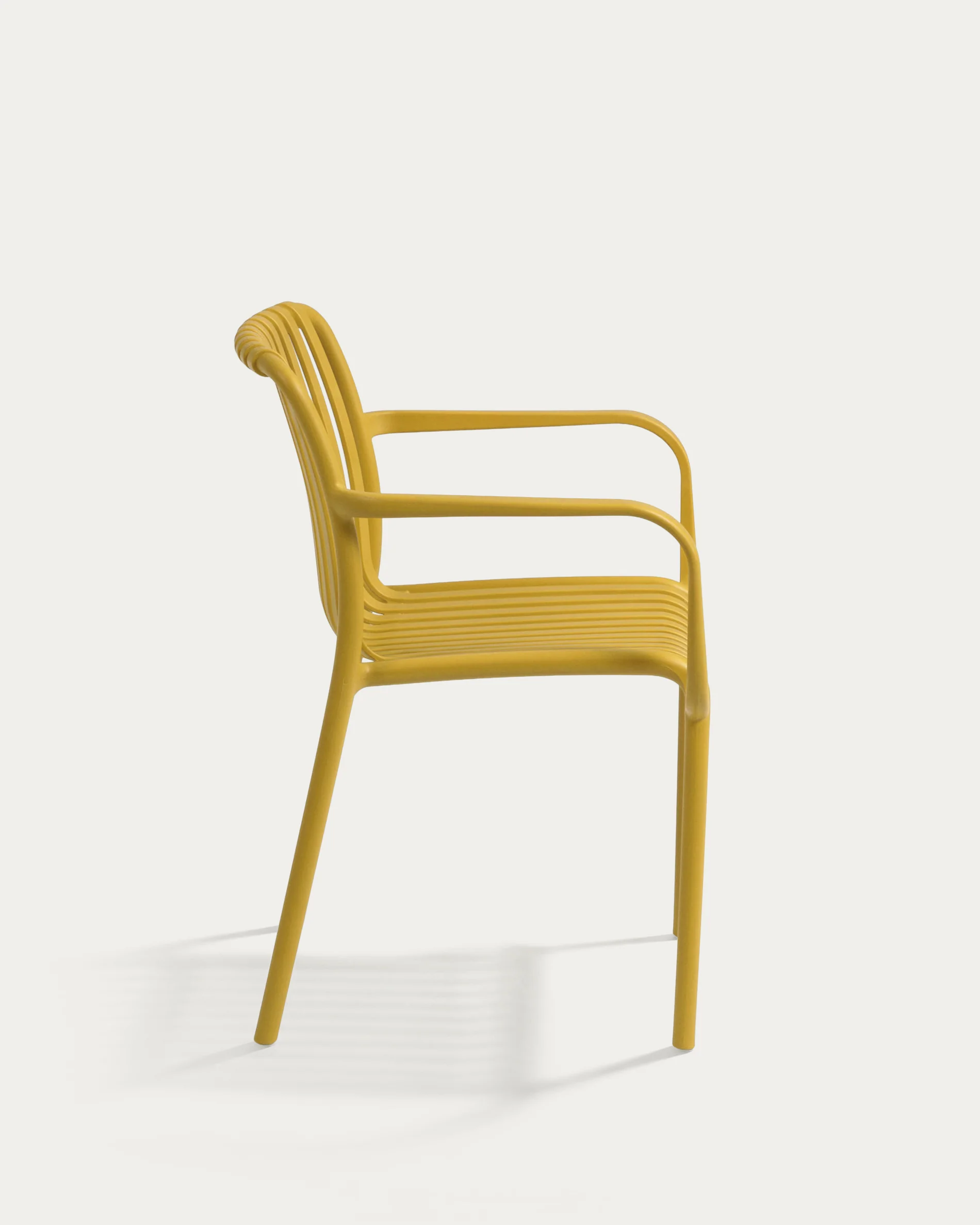 Isabellini stackable outdoor chair in yellow - Image 6