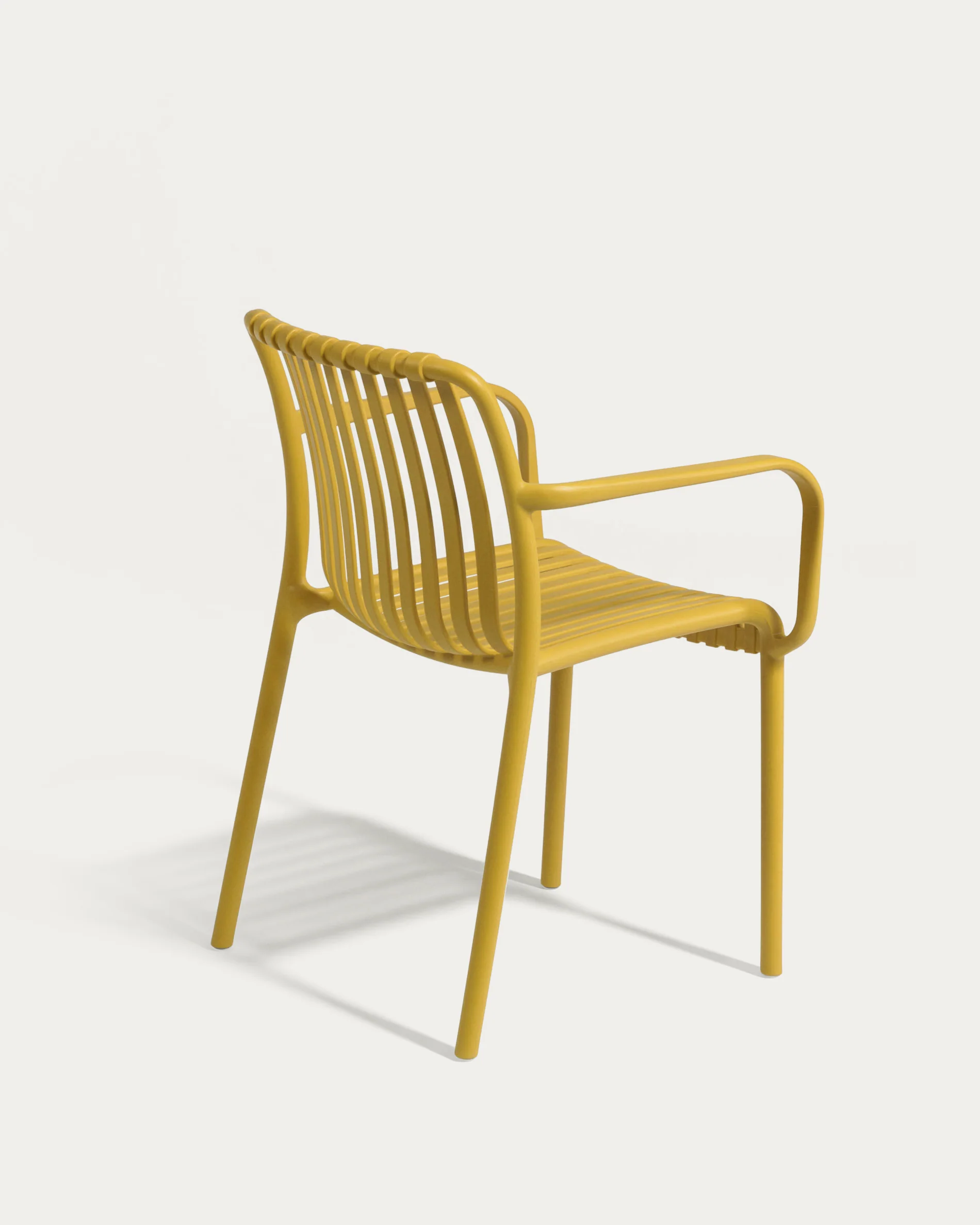 Isabellini stackable outdoor chair in yellow - Image 7