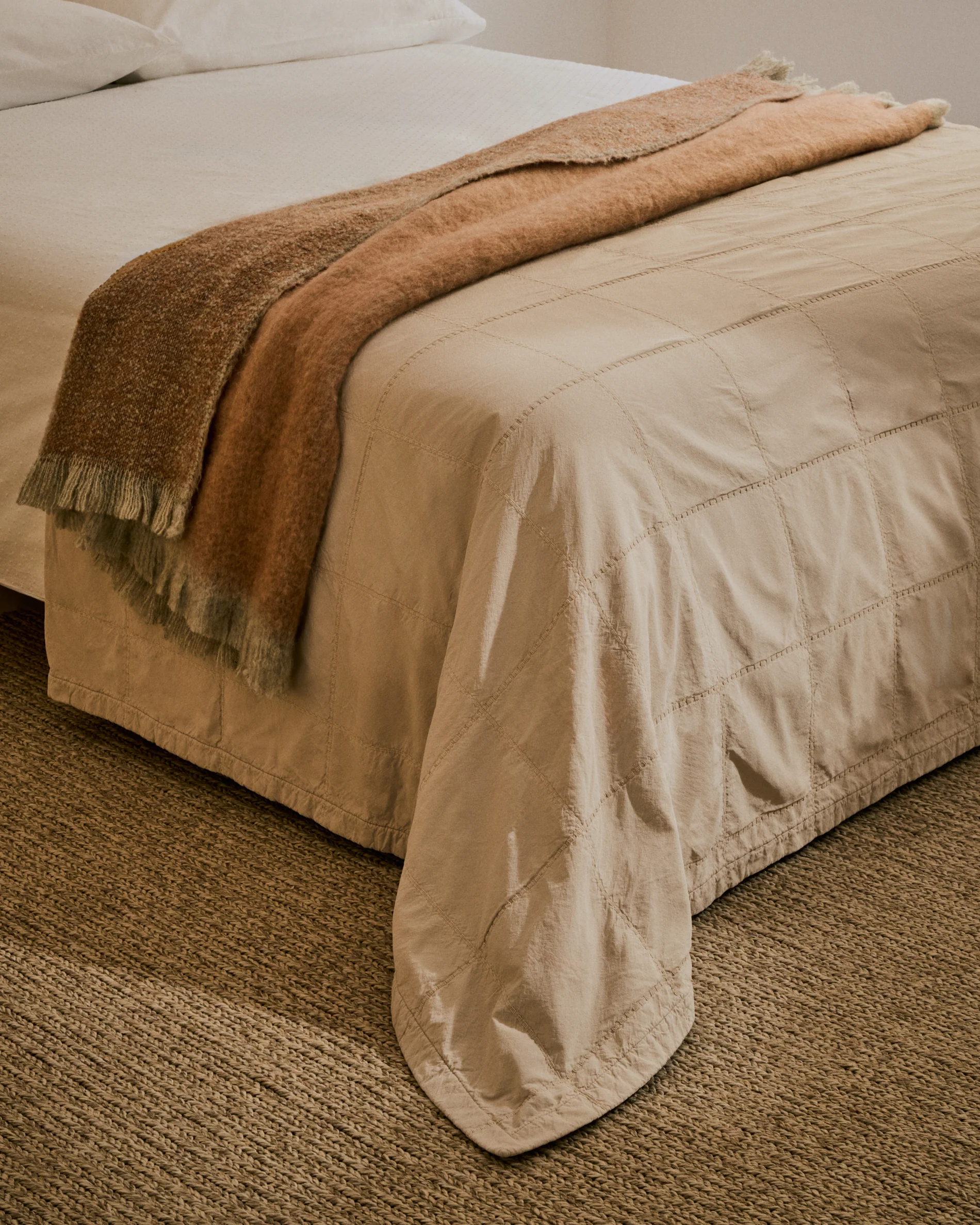 Isor chenille, 100% cotton bedspread with fantasy stripes for 150/160 cm bed - Image 2
