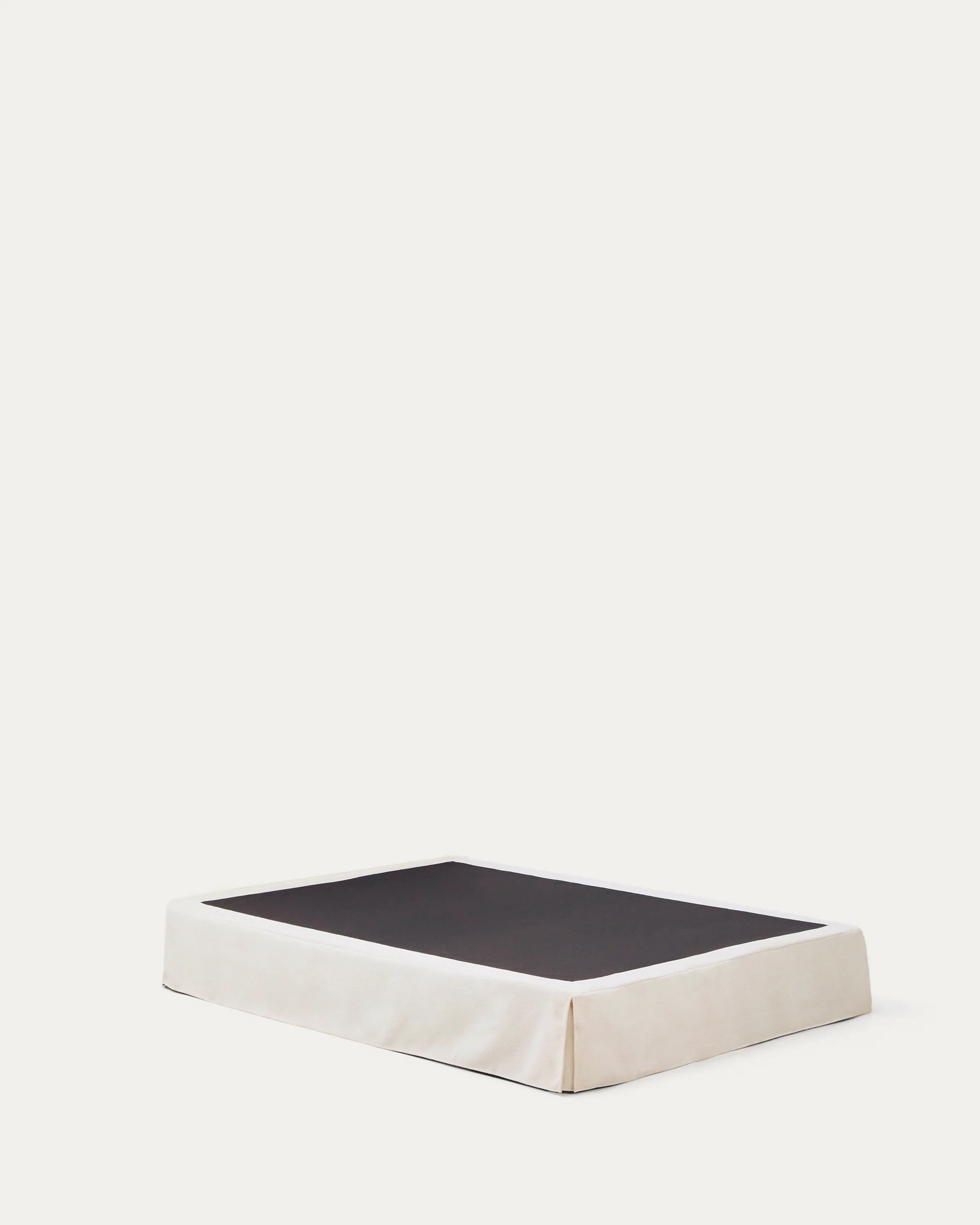Jaira base cover in white chenille for 150 x 190cm bed - Image 4