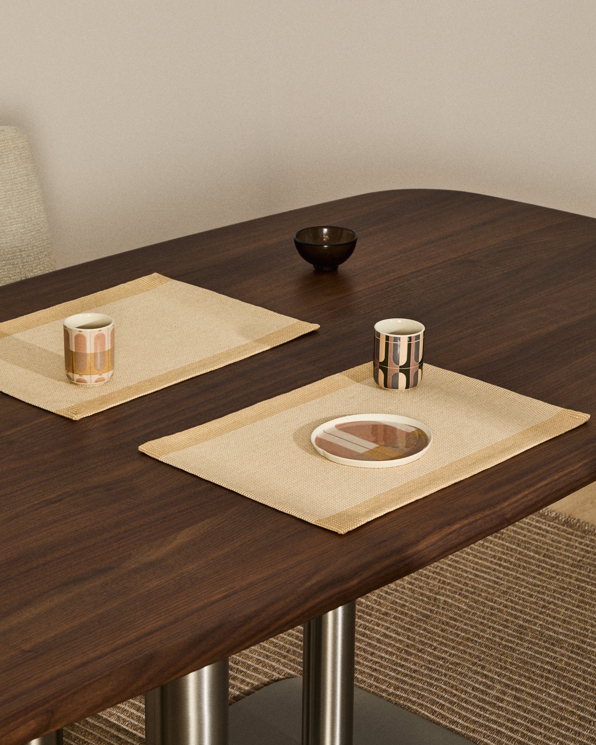 Julnet dessert plate in brown ceramic - Image 2