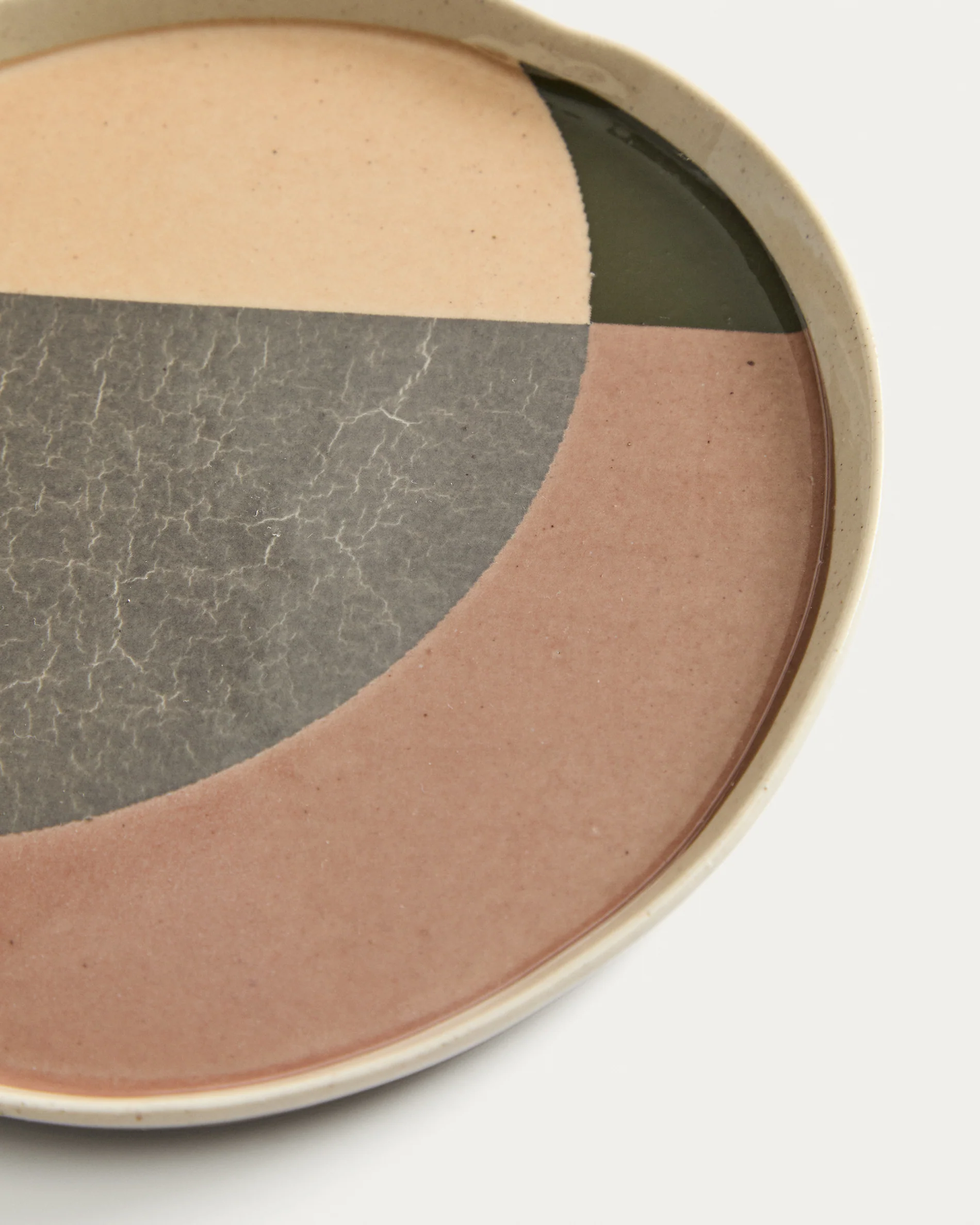 Julnet dessert plate in brown ceramic - Image 3