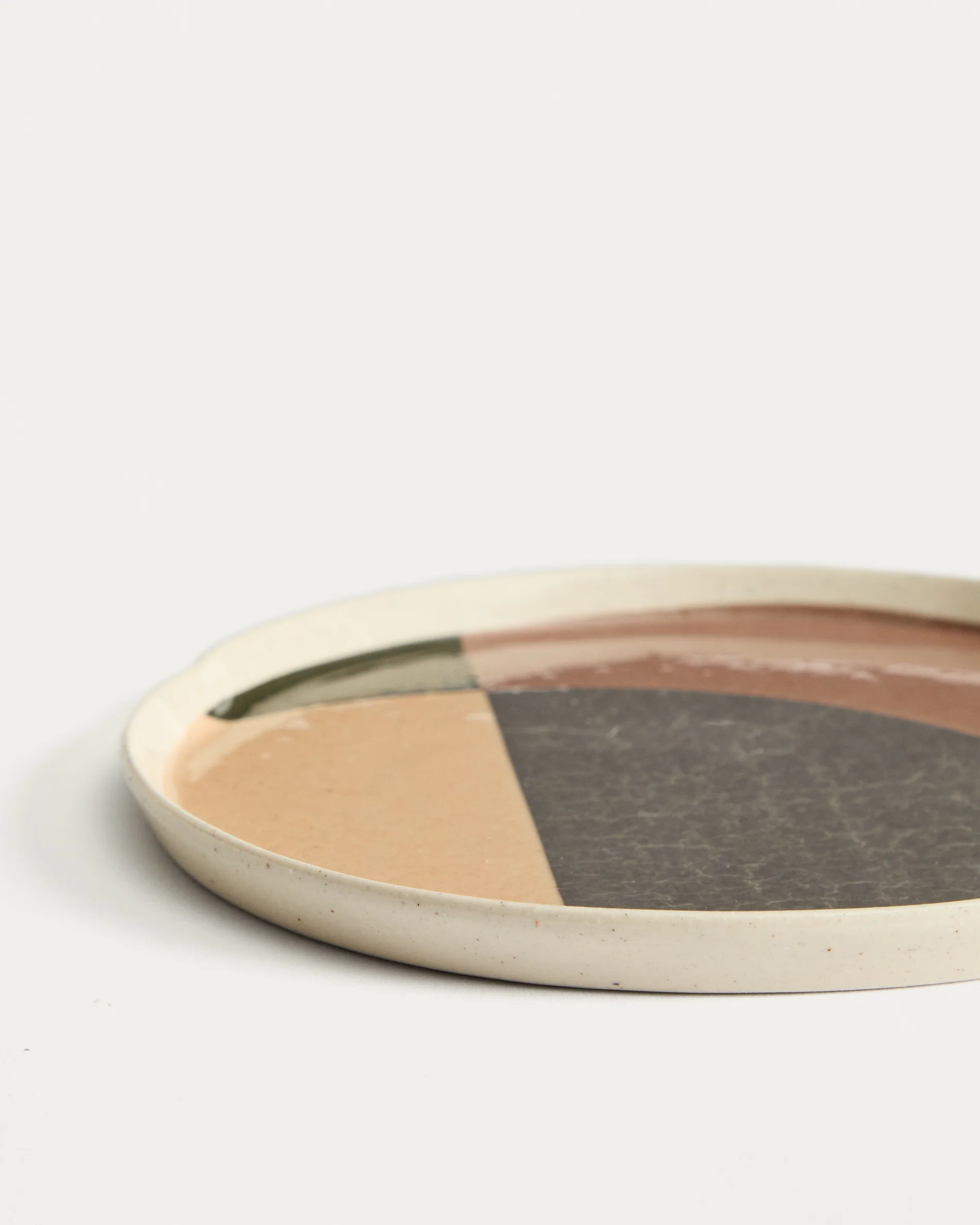 Julnet dessert plate in brown ceramic - Image 4