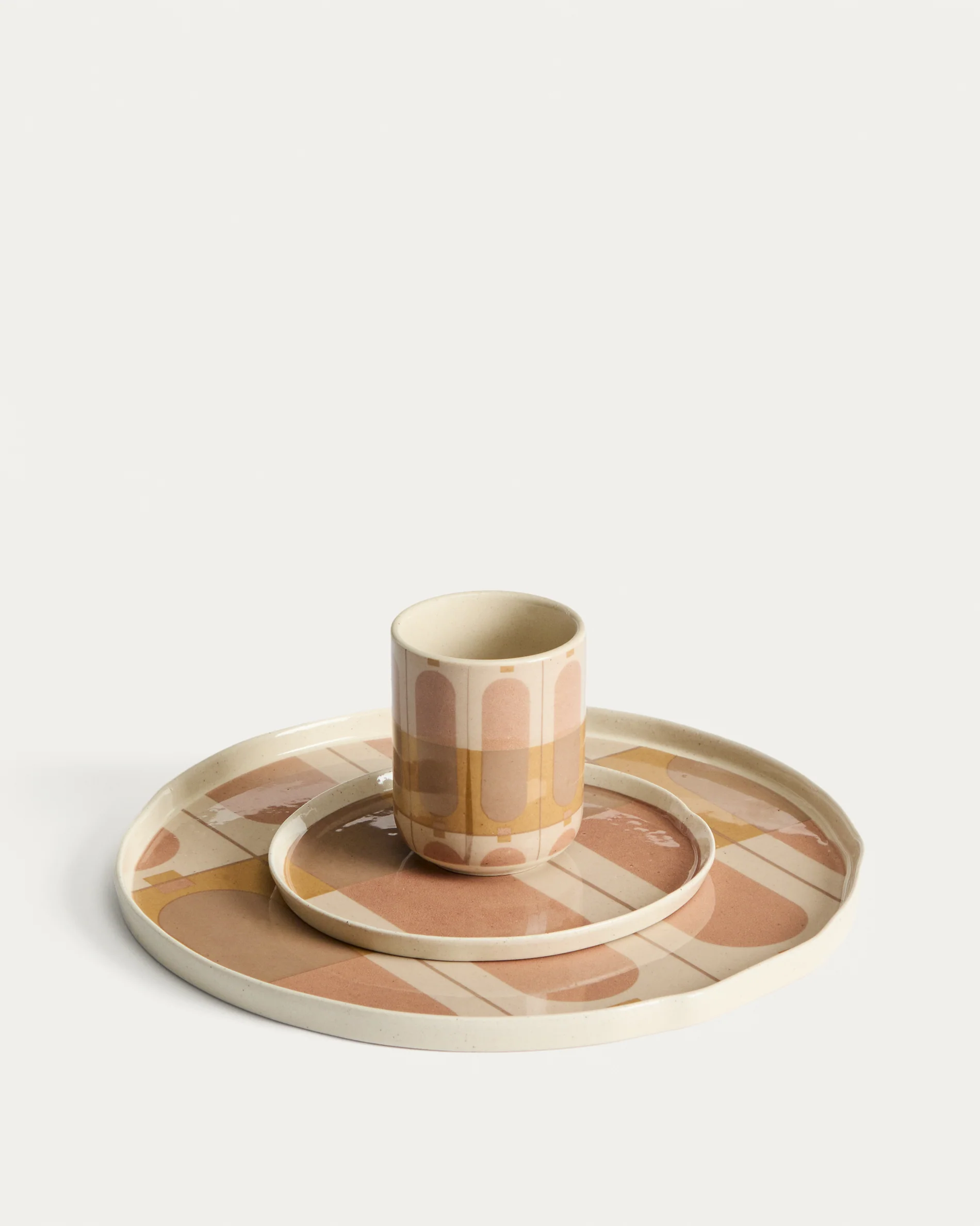 Julnet mug in beige ceramic - Image 6