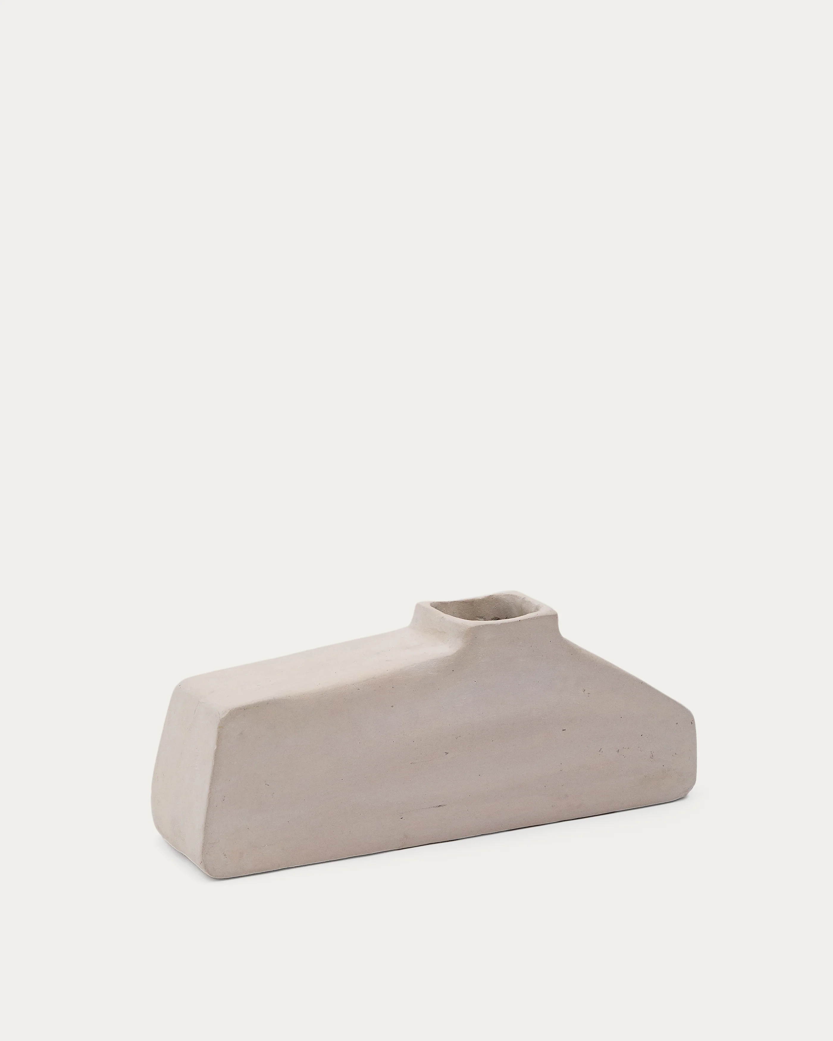 Lahara grey papier-mâché vase 16cm - Image 6