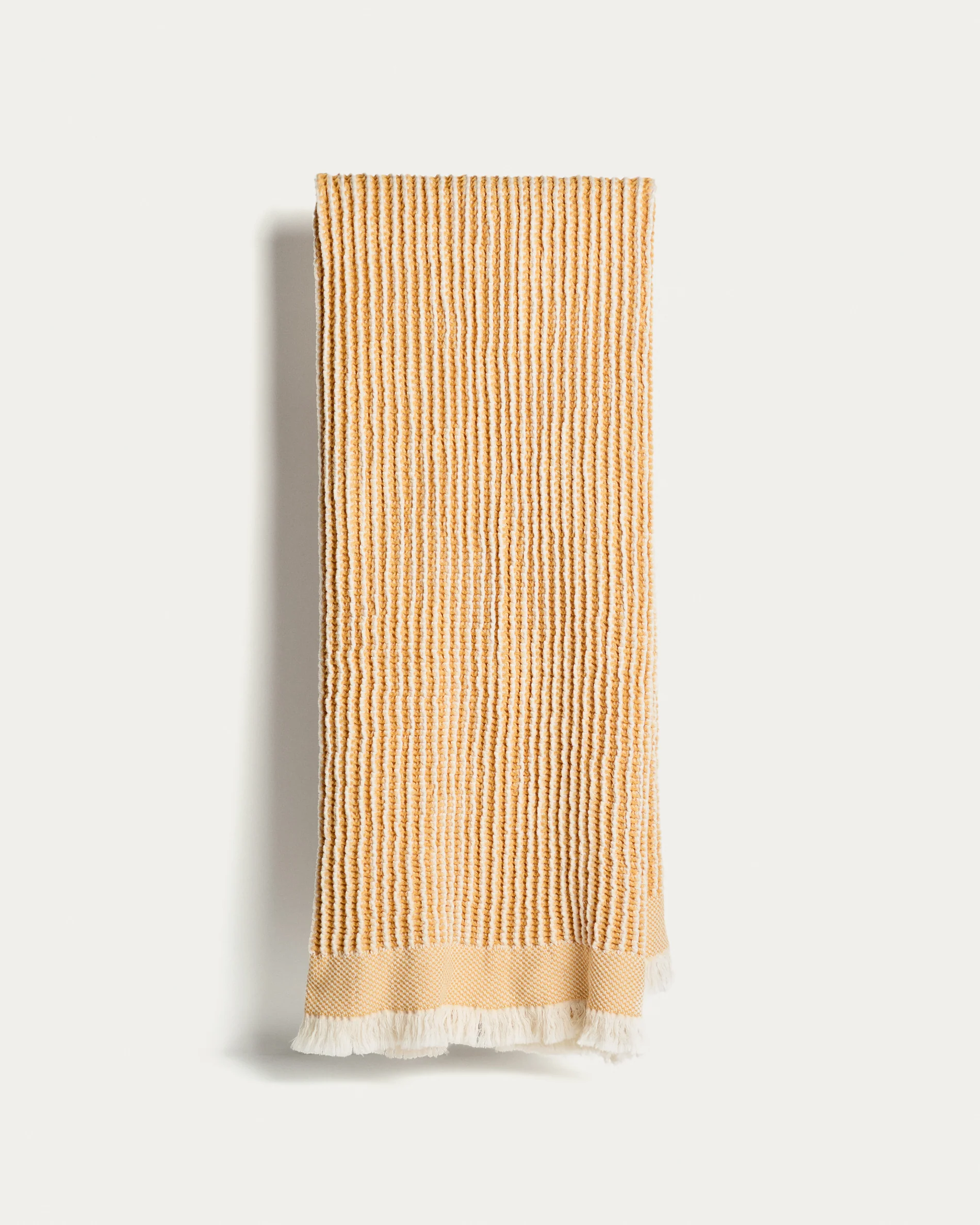 Lideba orange striped cotton blanket 100 x 170cm - Image 6