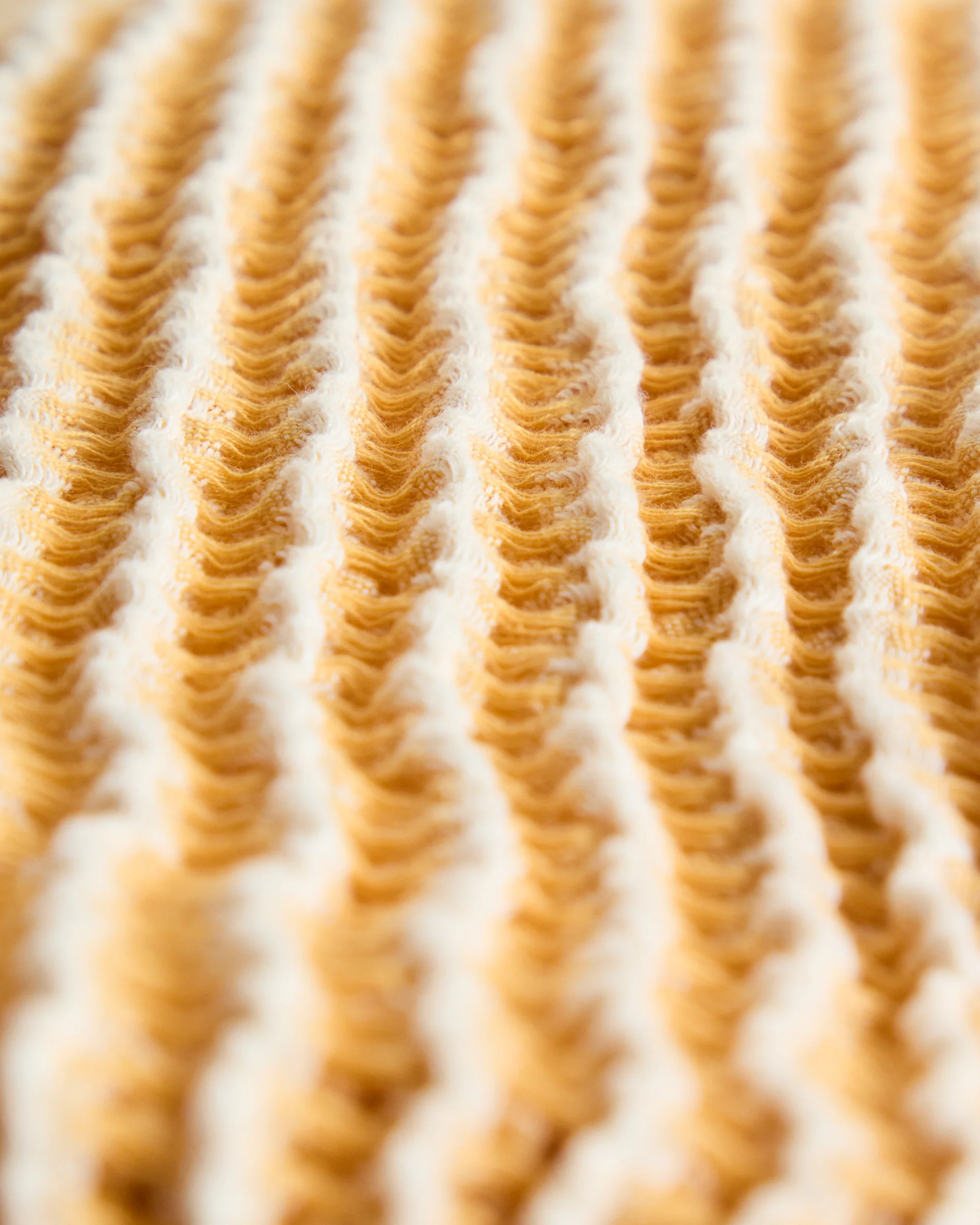 Lideba orange striped cotton blanket 100 x 170cm - Image 7
