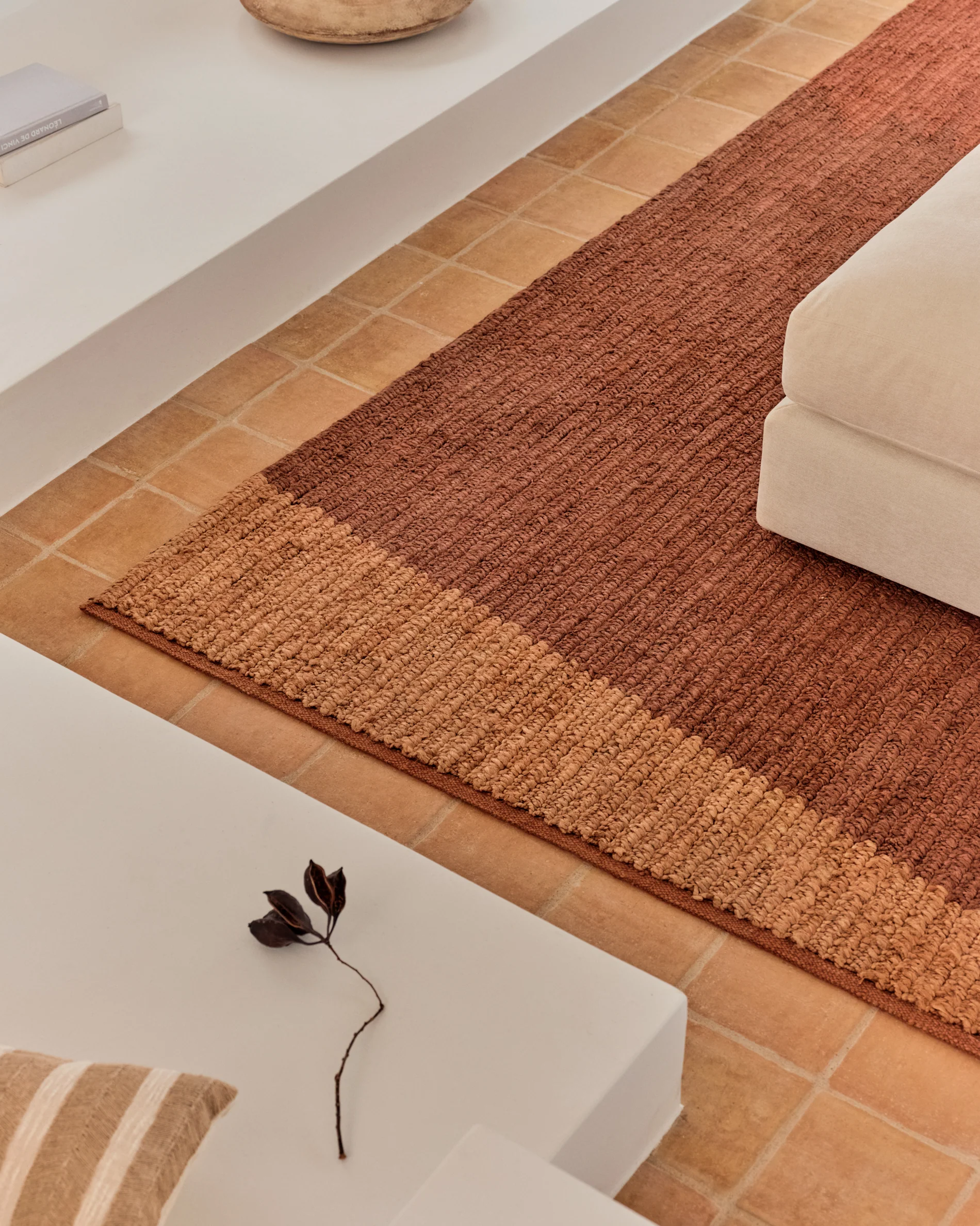 Mandi terracotta jute rug 200 x 300cm - Image 2