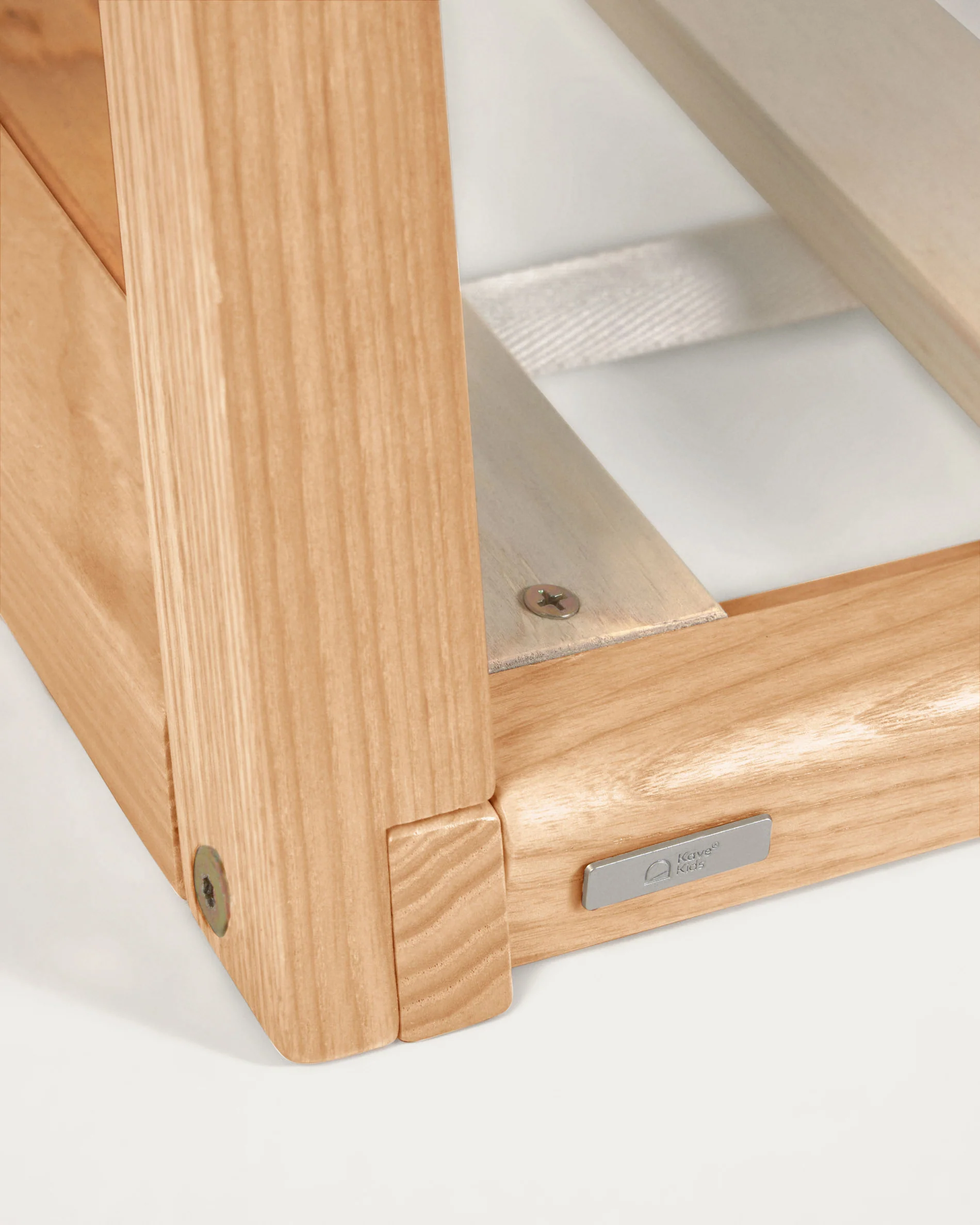 Maralis teepee bed made of solid beech wood with a natural finish, for 90 x 190 cm mattresses - Image 3