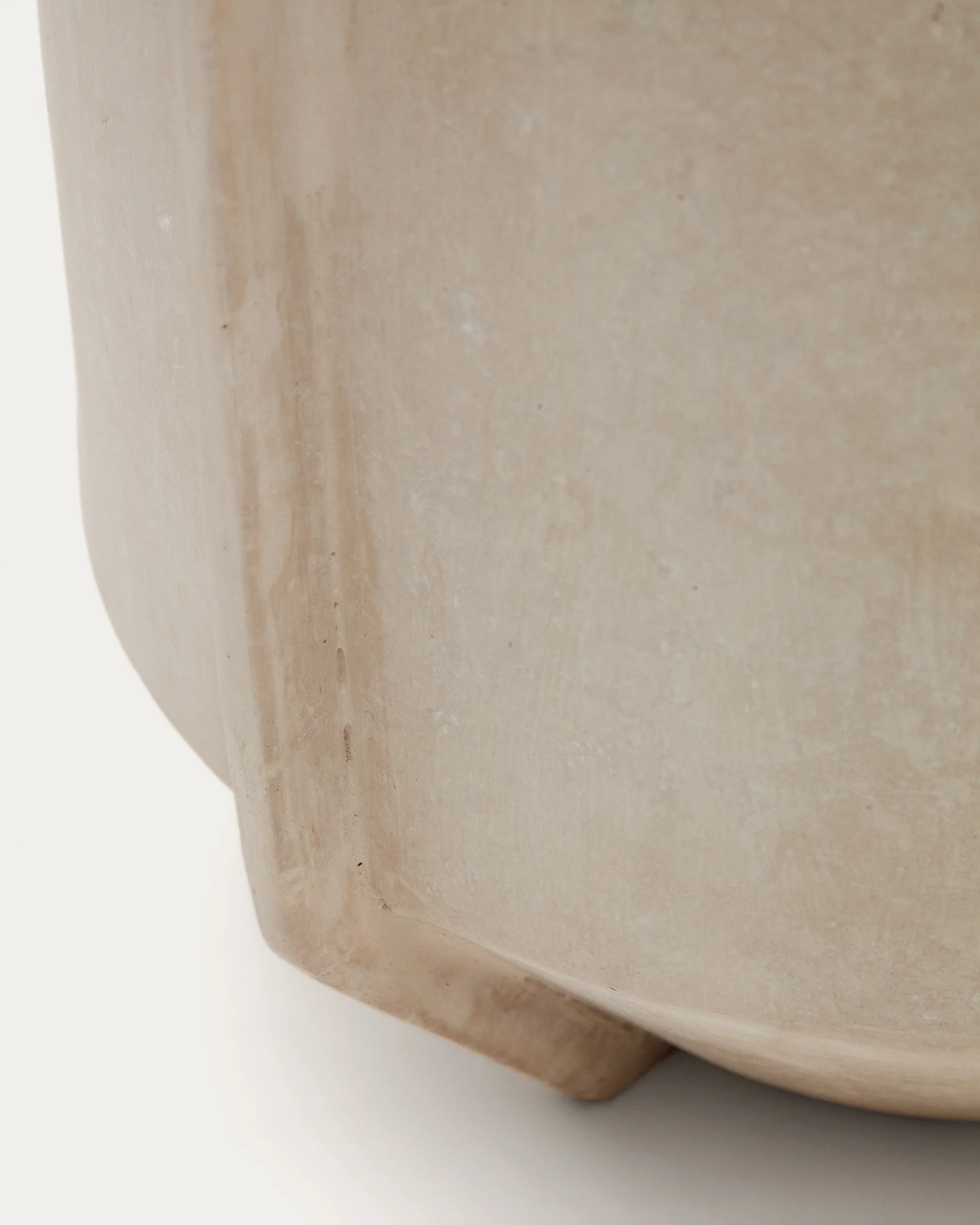Meja beige papier-mâché vase 38 cm - Image 5