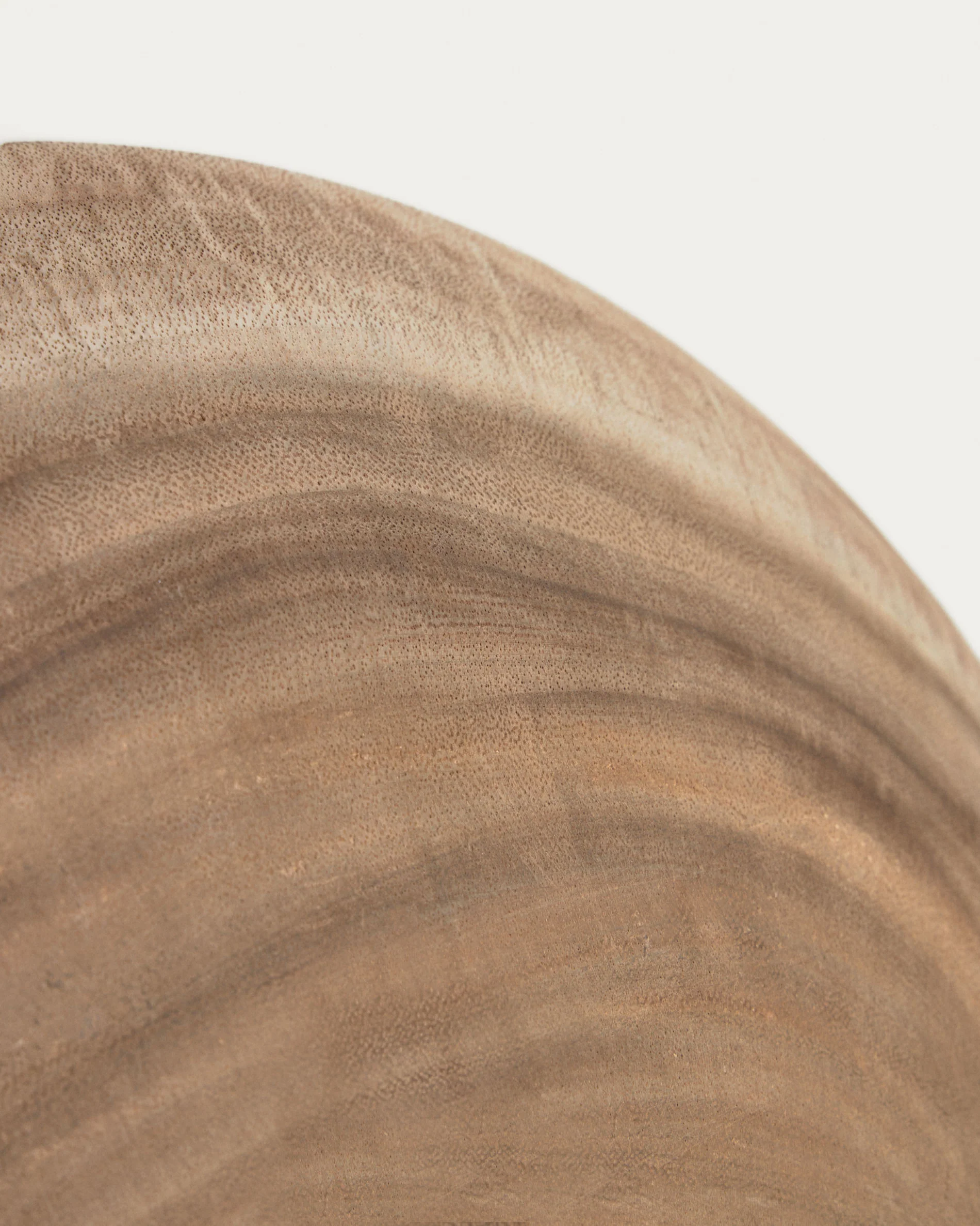 Melisa solid munggur wood wall panel with white striped Ø 45 cm - Image 7