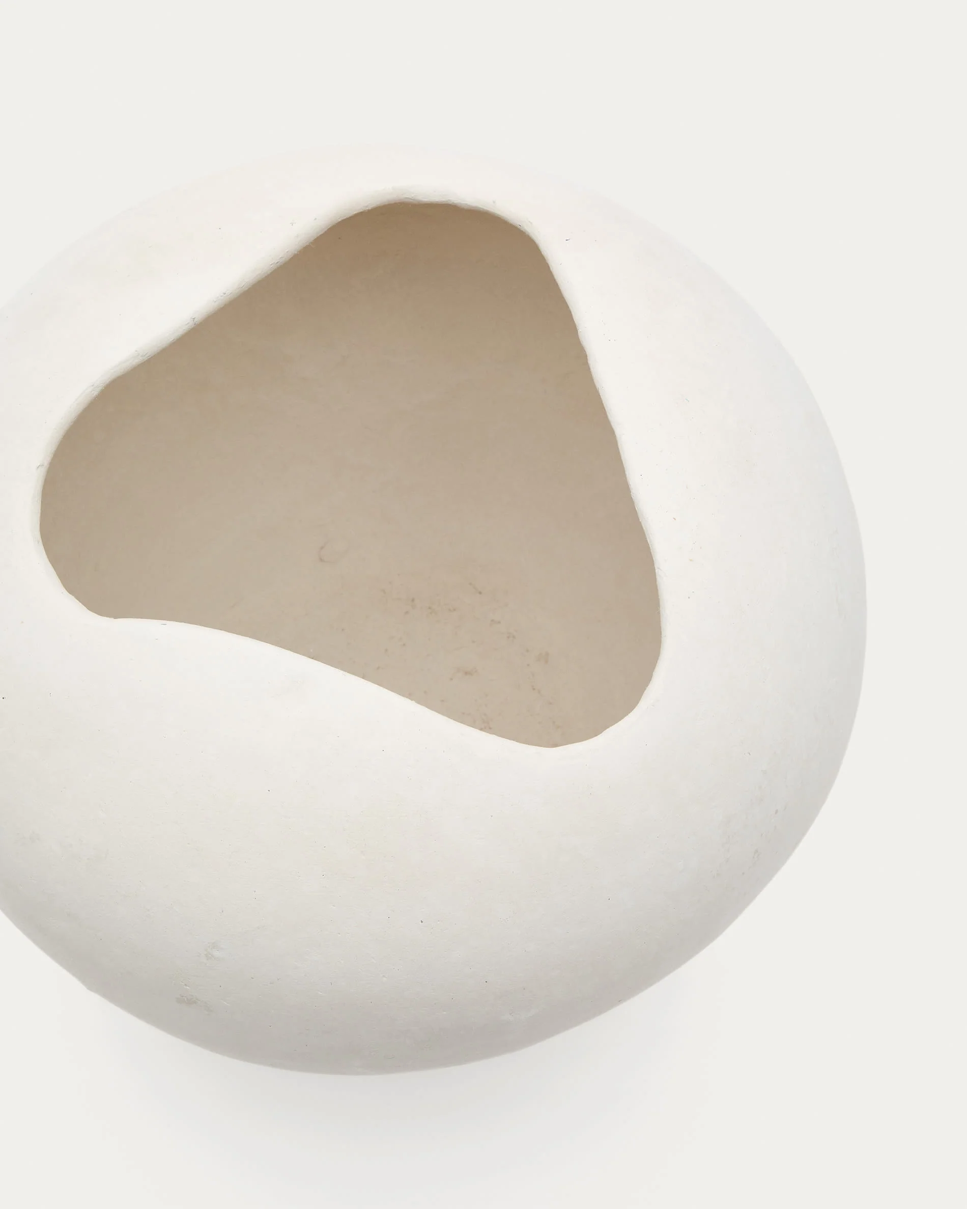 Mimum, white papier mâché vase, 32.5 cm - Image 3