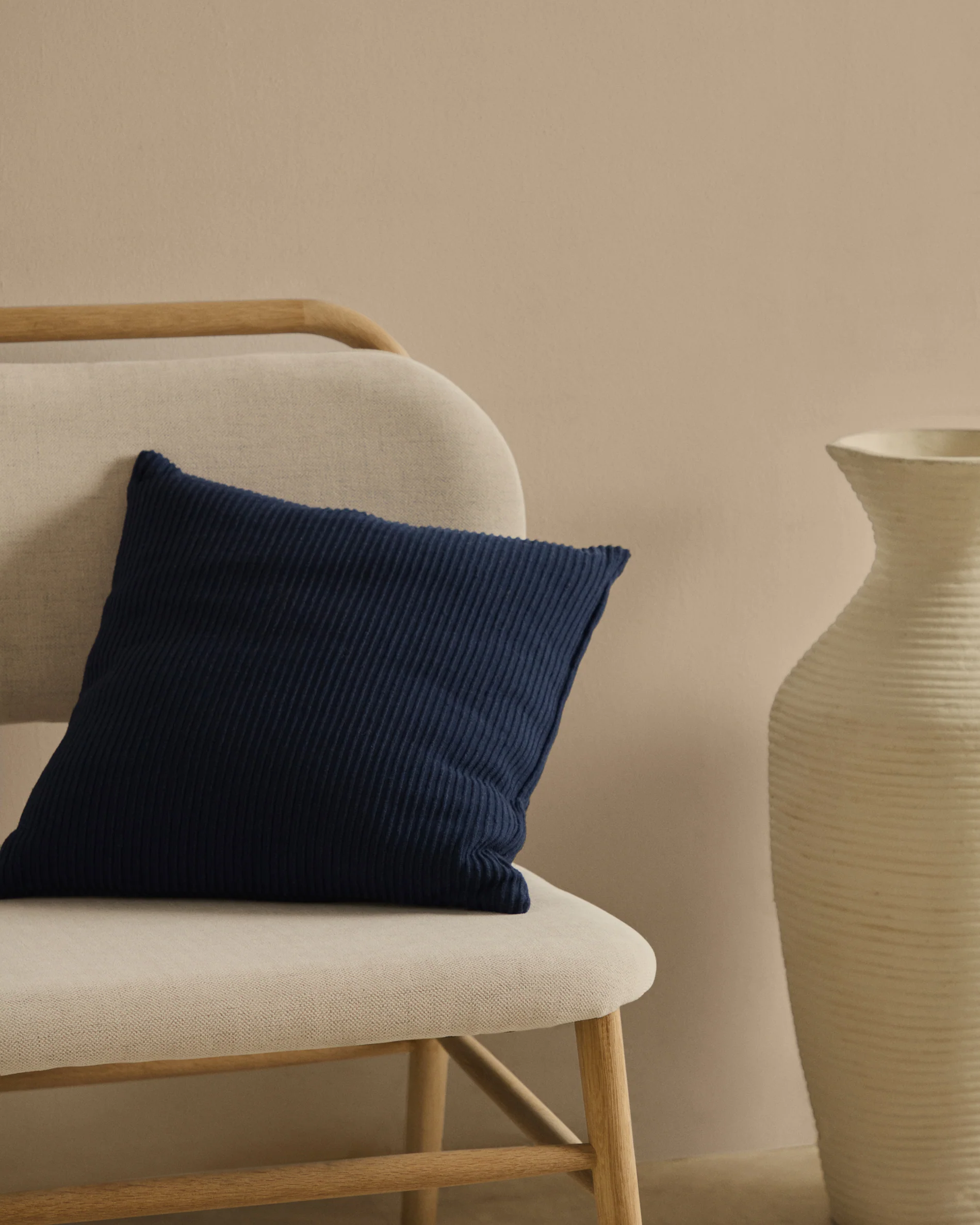 Minec blue, 100% cotton cushion cover, 45 x 45 cm - Image 2