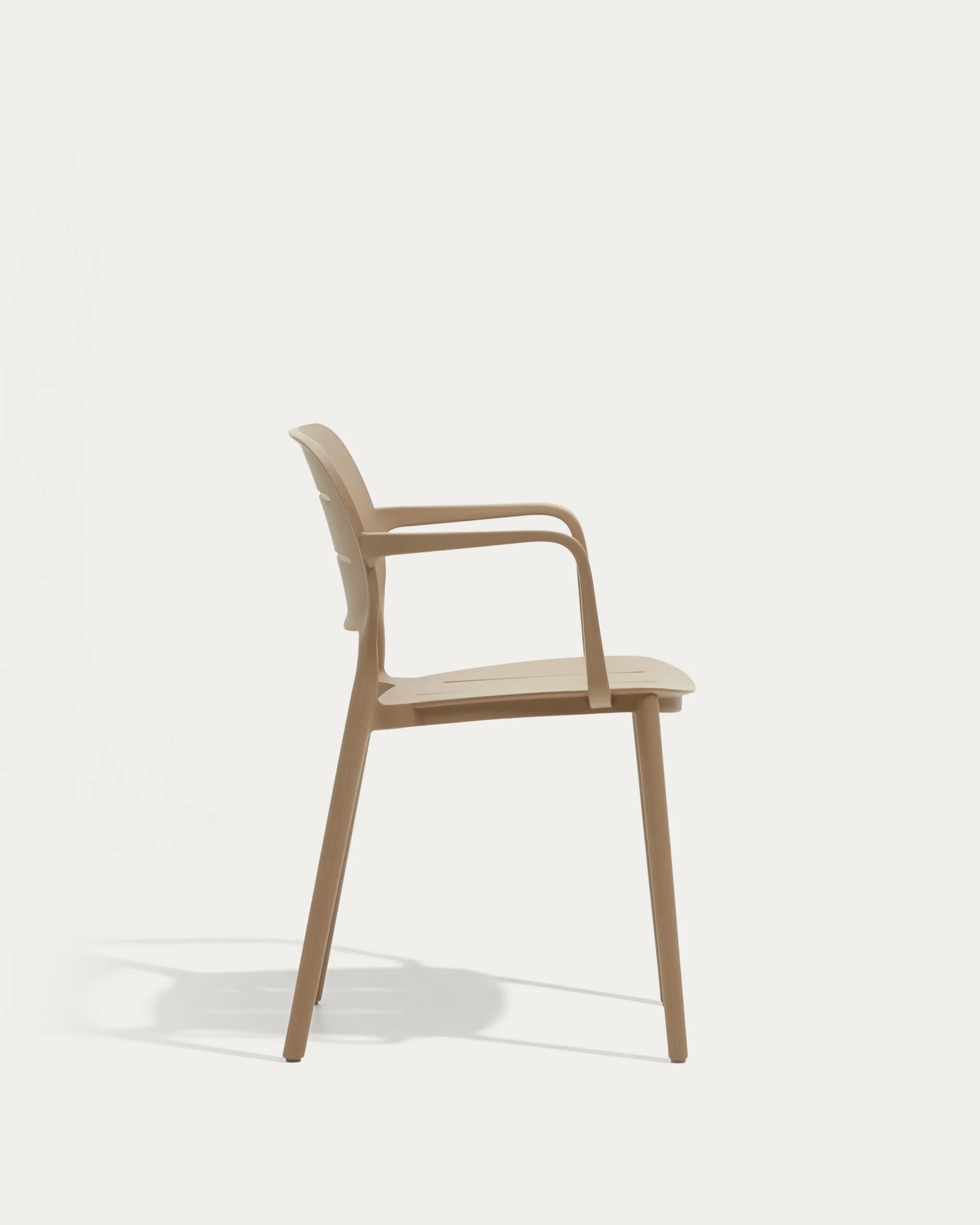 Morella stackable outdoor chair in beige - Image 5